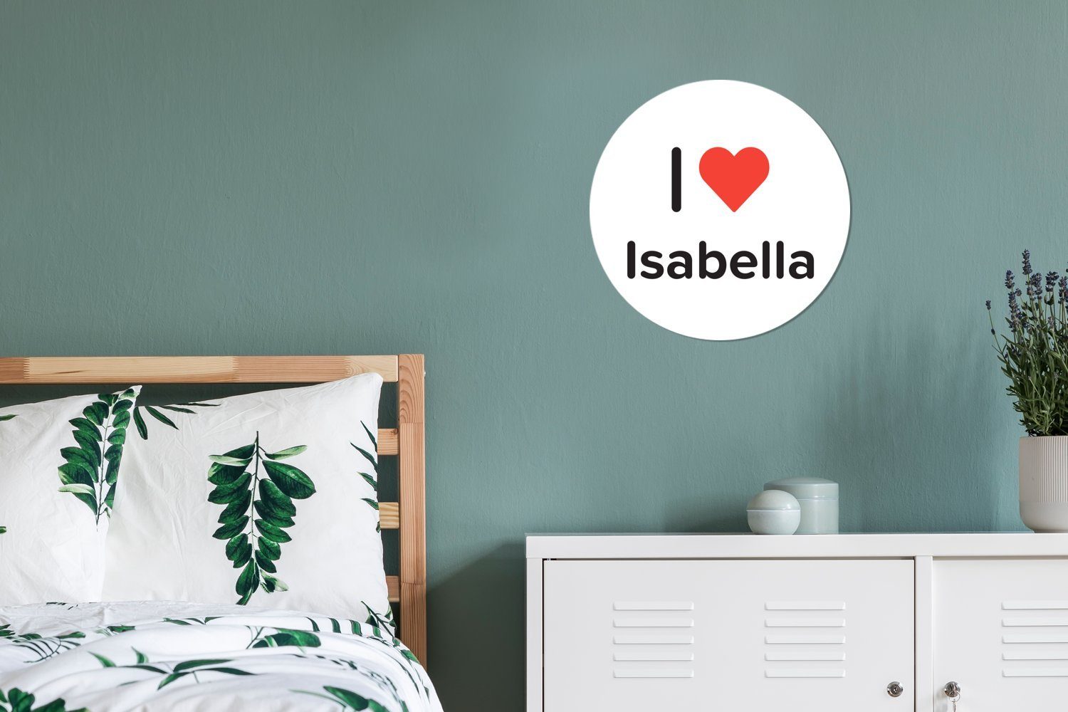 Ich Kinderzimmer, Wohnzimmer Rund, (1 Tapetenkreis Wandsticker Isabella St), für Mädchen MuchoWow - Tapetenaufkleber, liebe -