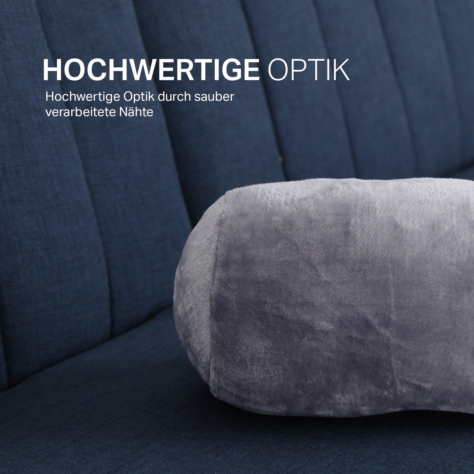 Bestlivings Dekokissen rund Ø16x30cm, 100% Polyester, kuschelig weich, universell einsetzbar, formstabil – Bild 4 von 4