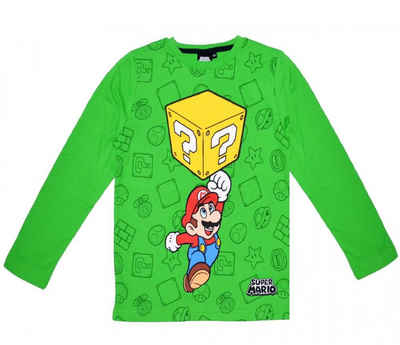 Super Mario Longsleeve Super Mario Longsleeve T-Shirt Jungen und Mädchen 104 -152 cm