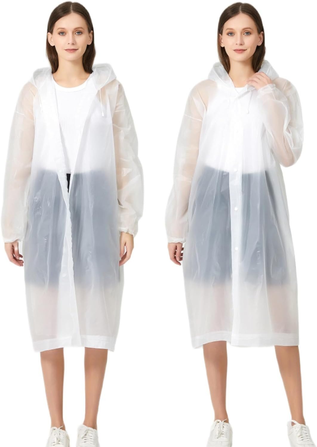AURIVION Regenanzug Robuster Regenponcho für Wandern, Reisen & Radfahren (Set, 2-tlg., EVA Regenmantel 2 Stk., leicht & wasserdicht für Outdoor), Bequemer Outdoor Regenmantel für Damen & Herren