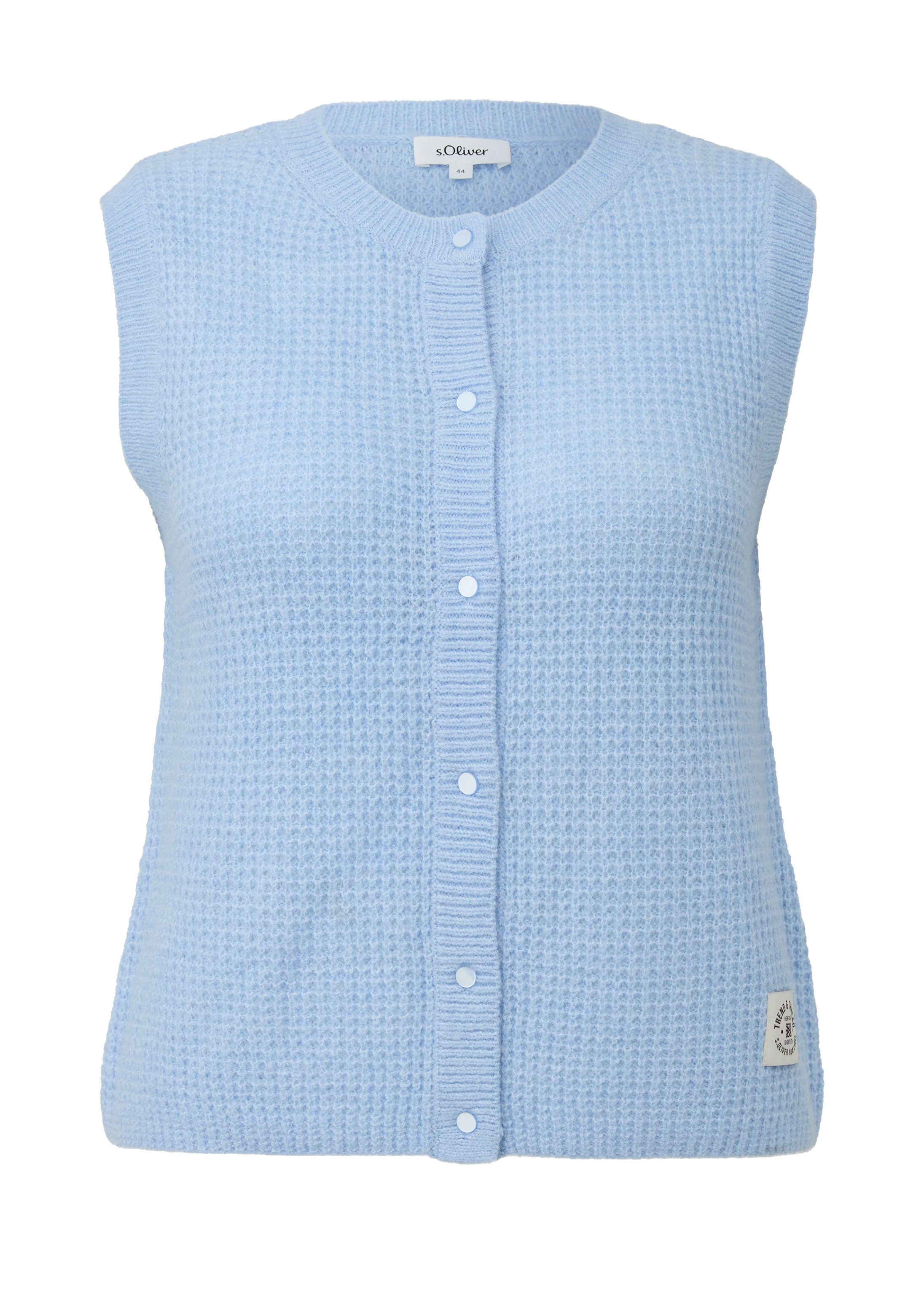 s.Oliver Funktionsweste Strickjacke Strickweste aus Alpakamix