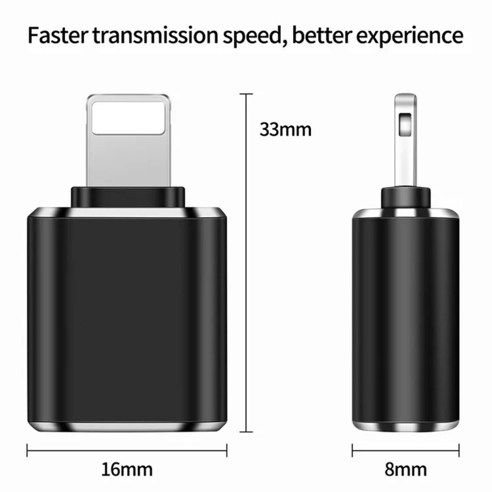 TradeNation USB A 3.0 auf Lightning Adapter OTG iPhone iPad USB-Stick Daten Laden Smartphone-Adapter Lightning zu USB 3.0 Typ A, Schnelles Laden, Plug & Play, USB 3.0