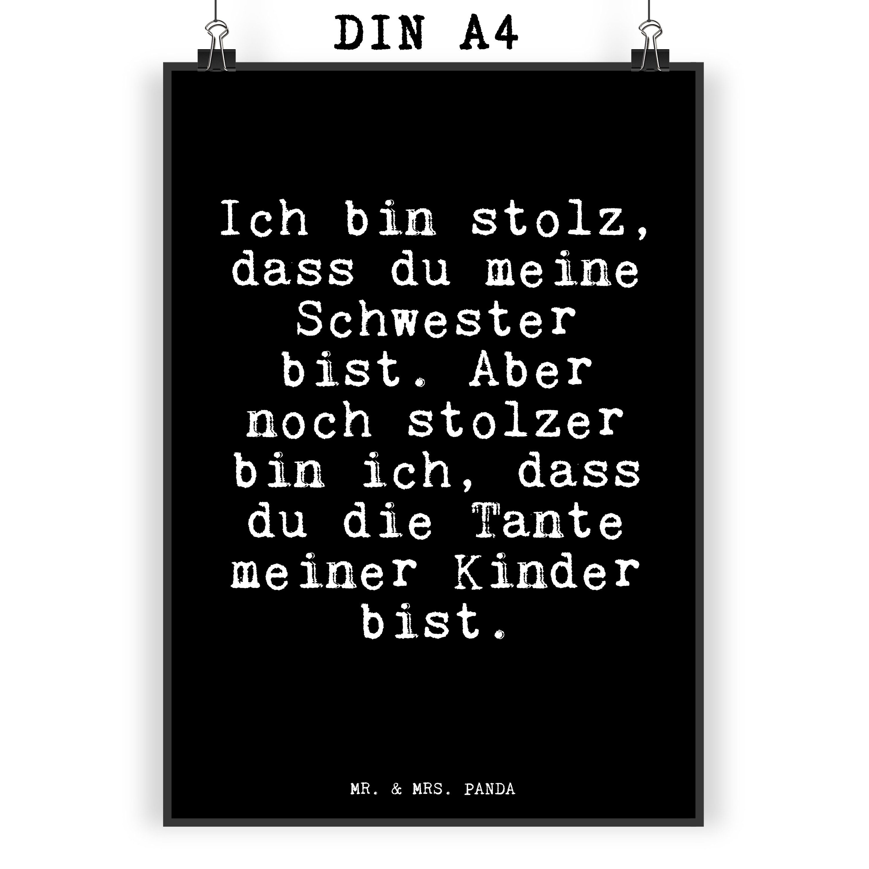 Mr. & Mrs. Panda Poster »Ich bin stolz, dass... Schwarz Sprüche