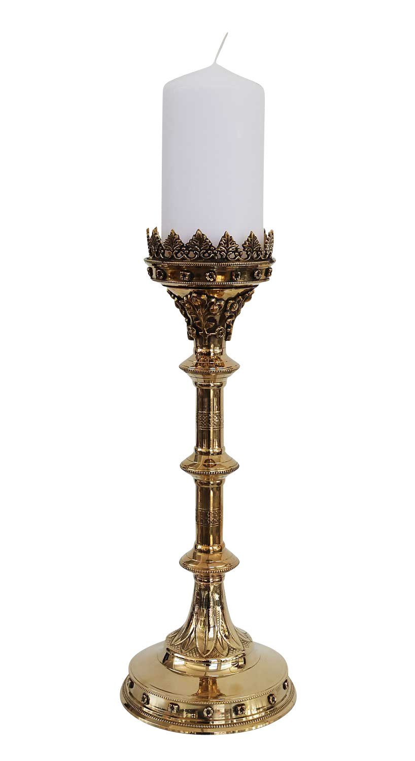Leuchter Kerzenständer Antik-Stil Kerzenleuchter Altarleuchter Kerzenständer 47cm go Aubaho