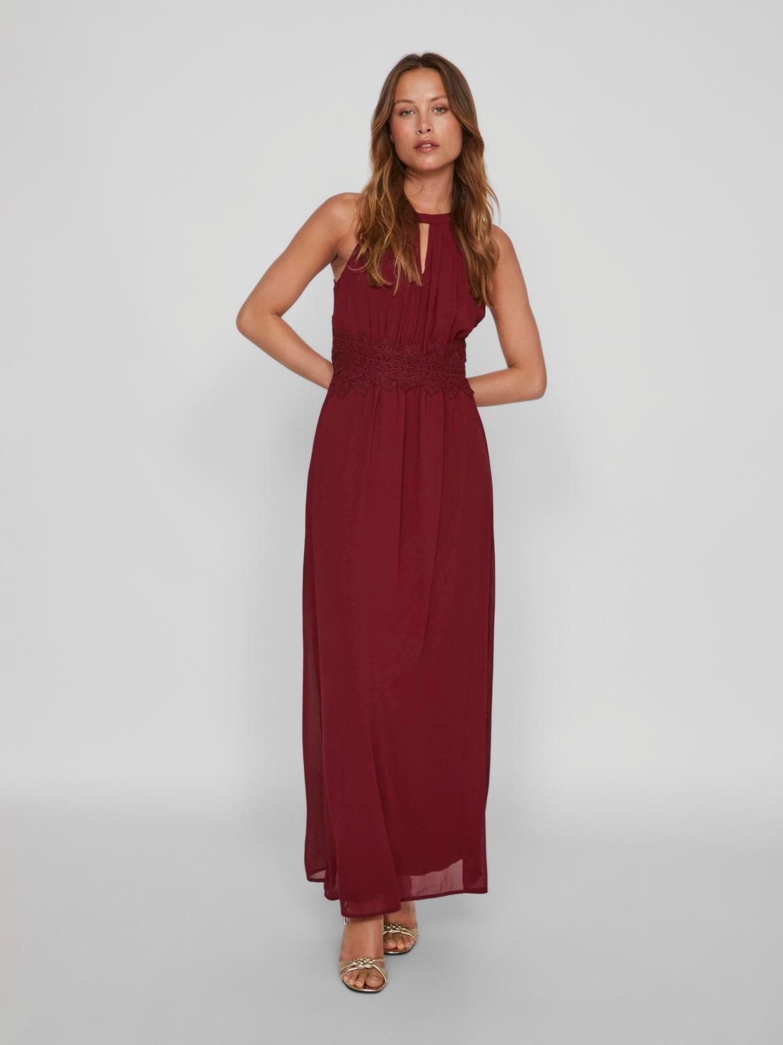 Vila Maxikleid VIMILINA HALTERNECK MAXI DRESS - NOOS