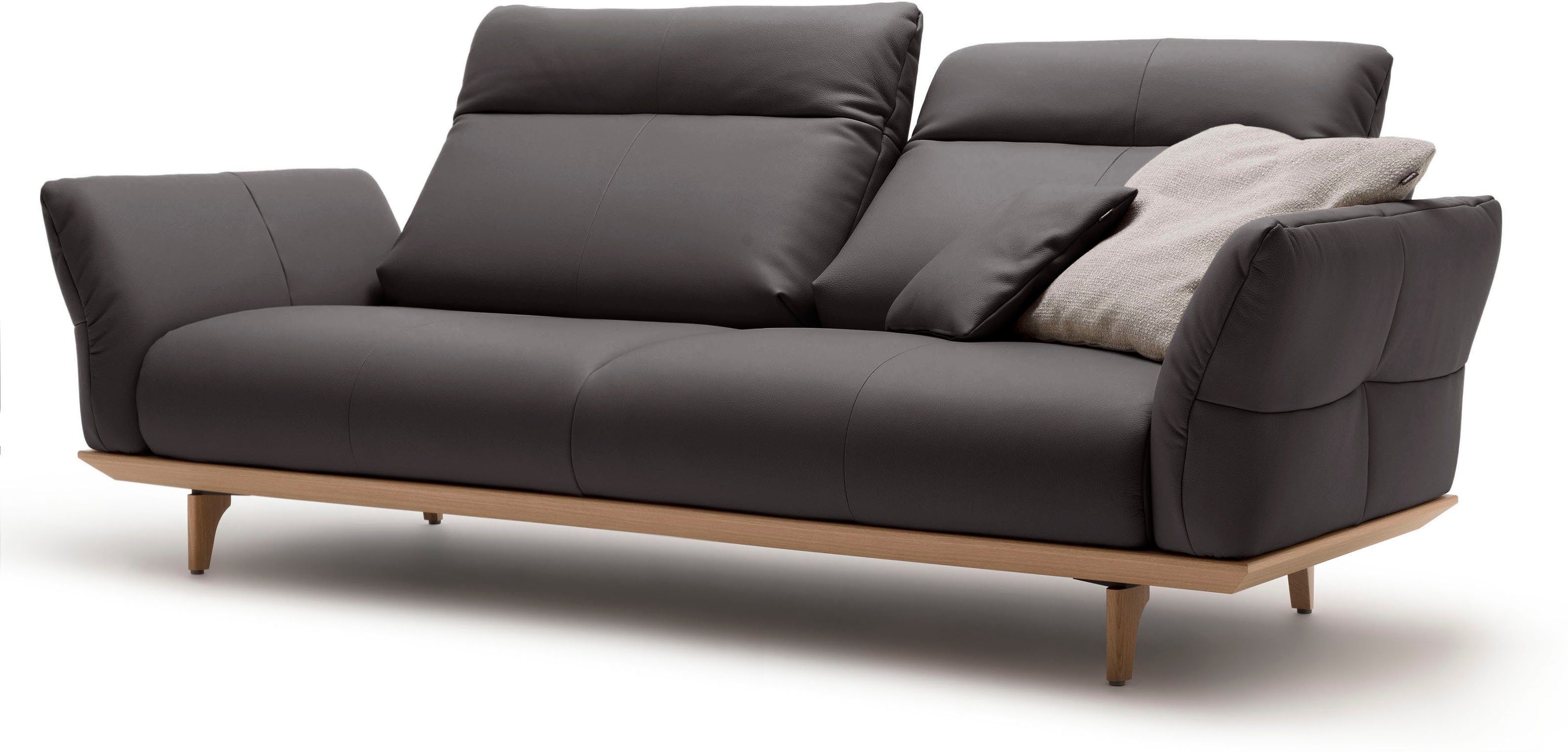 sofa hülsta 3-Sitzer natur, Eiche, Füße hs.460, 208 cm Eiche Breite Sockel in