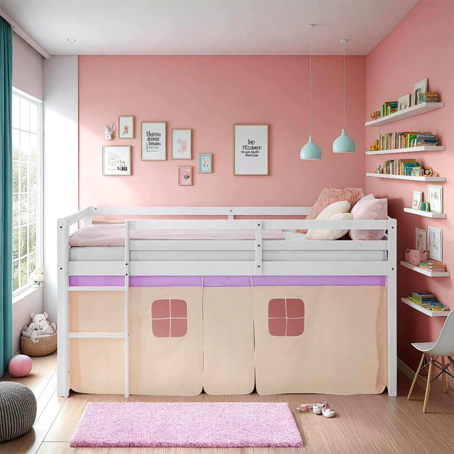 Homestyle4u Hochbett 90x200 Stockbett Kinderbett Holz günstig online kaufen