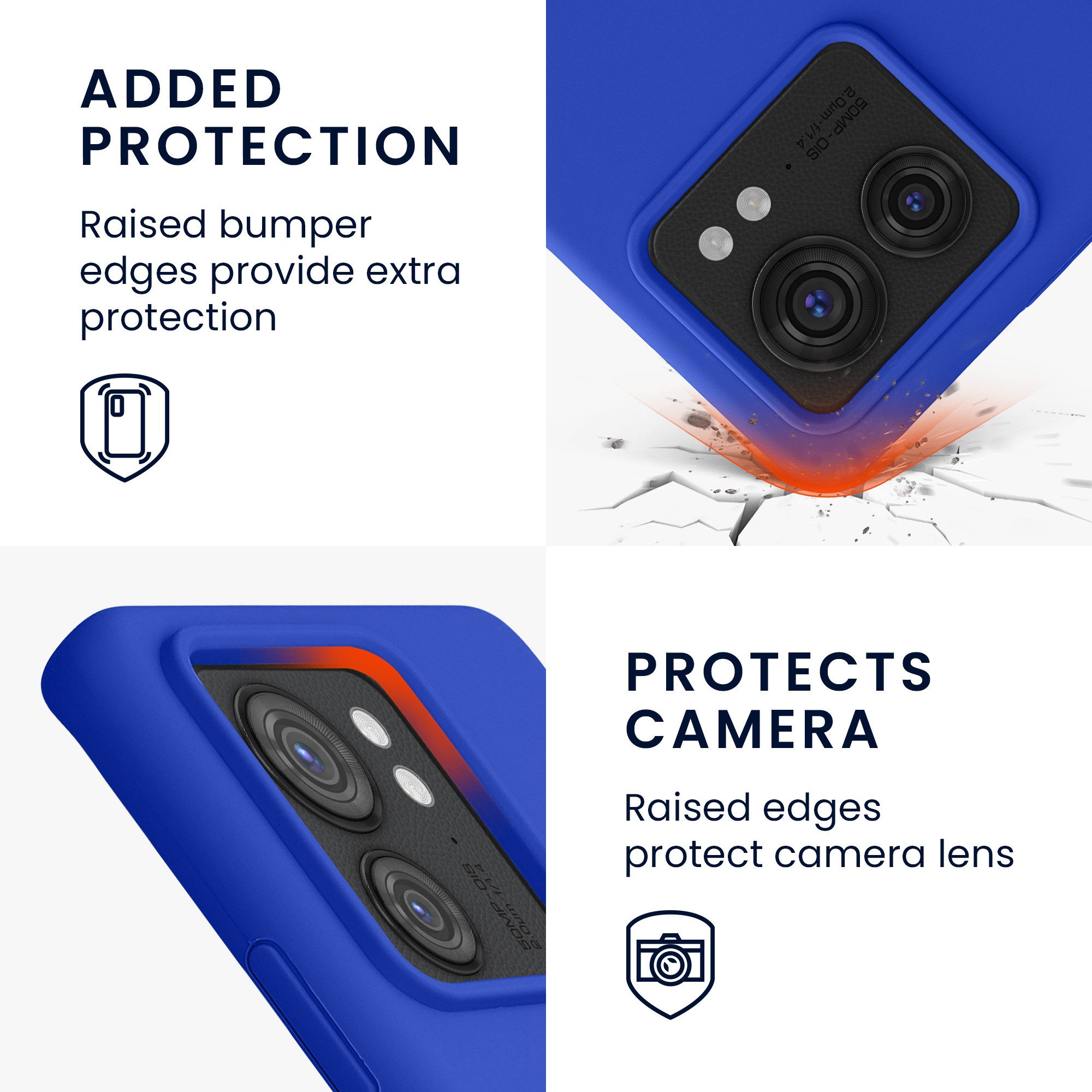 kwmobile Handyhülle Handyhülle für Motorola Edge 40 Hülle, Weiches Handy Silikon Case - Schutzhülle Cover