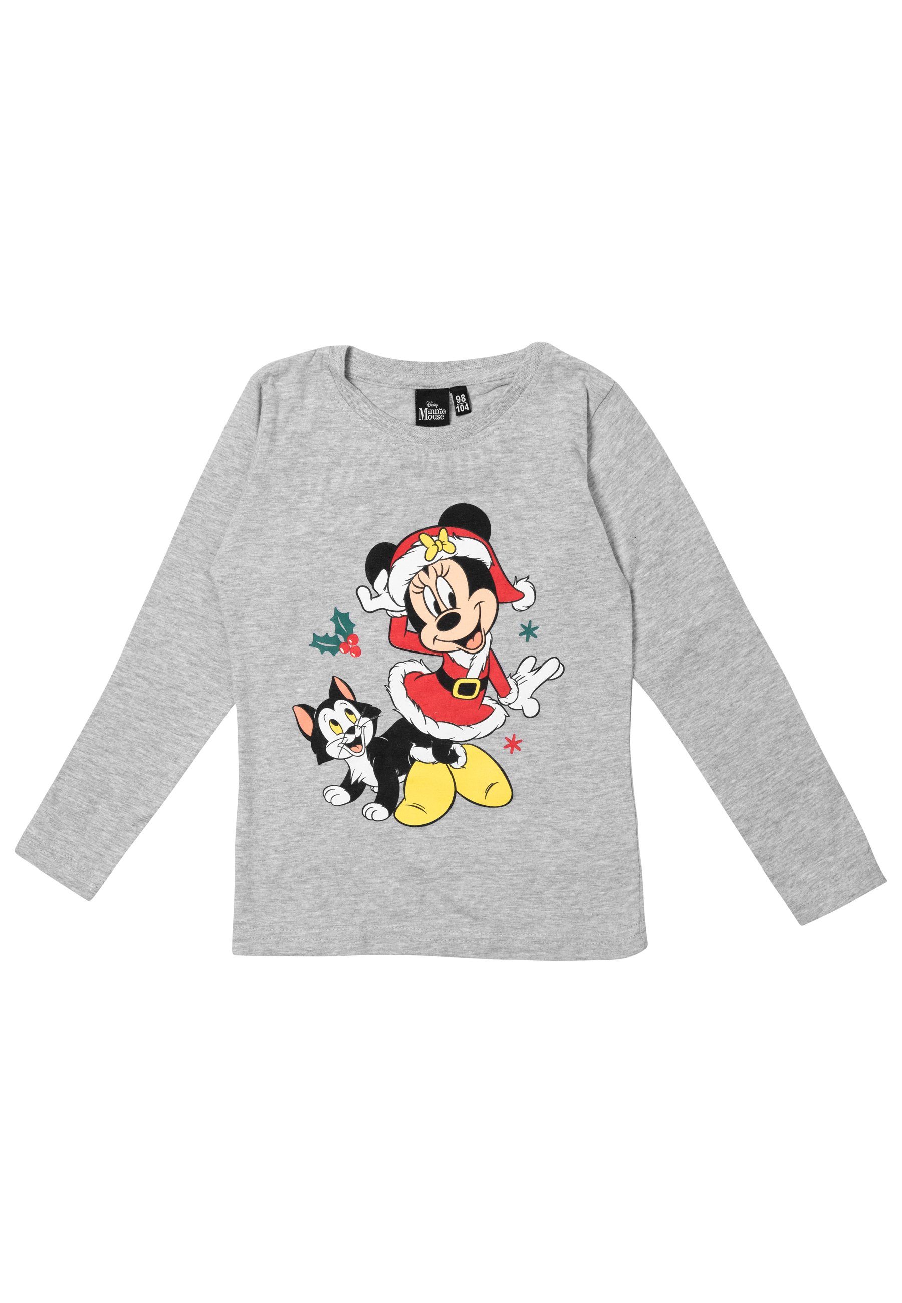 United Labels® Mädchen Minnie Schlafanzug XMAS Mouse Langarm Schlafanzug Disney Christmas