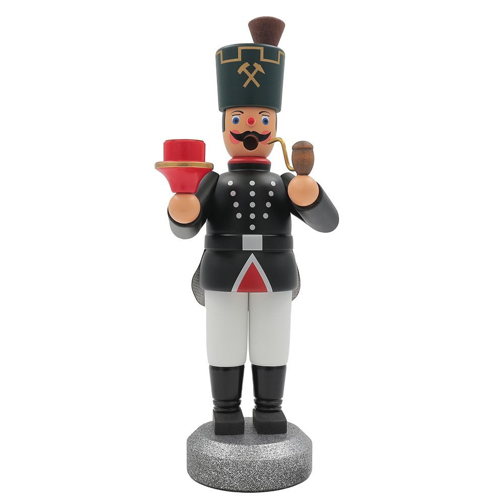Dieter Legler GmbH & Co. KG Räuchermännchen Räuchermann Bergmann mit Kerzenhalter 22 cm - Echt Erzgebirge