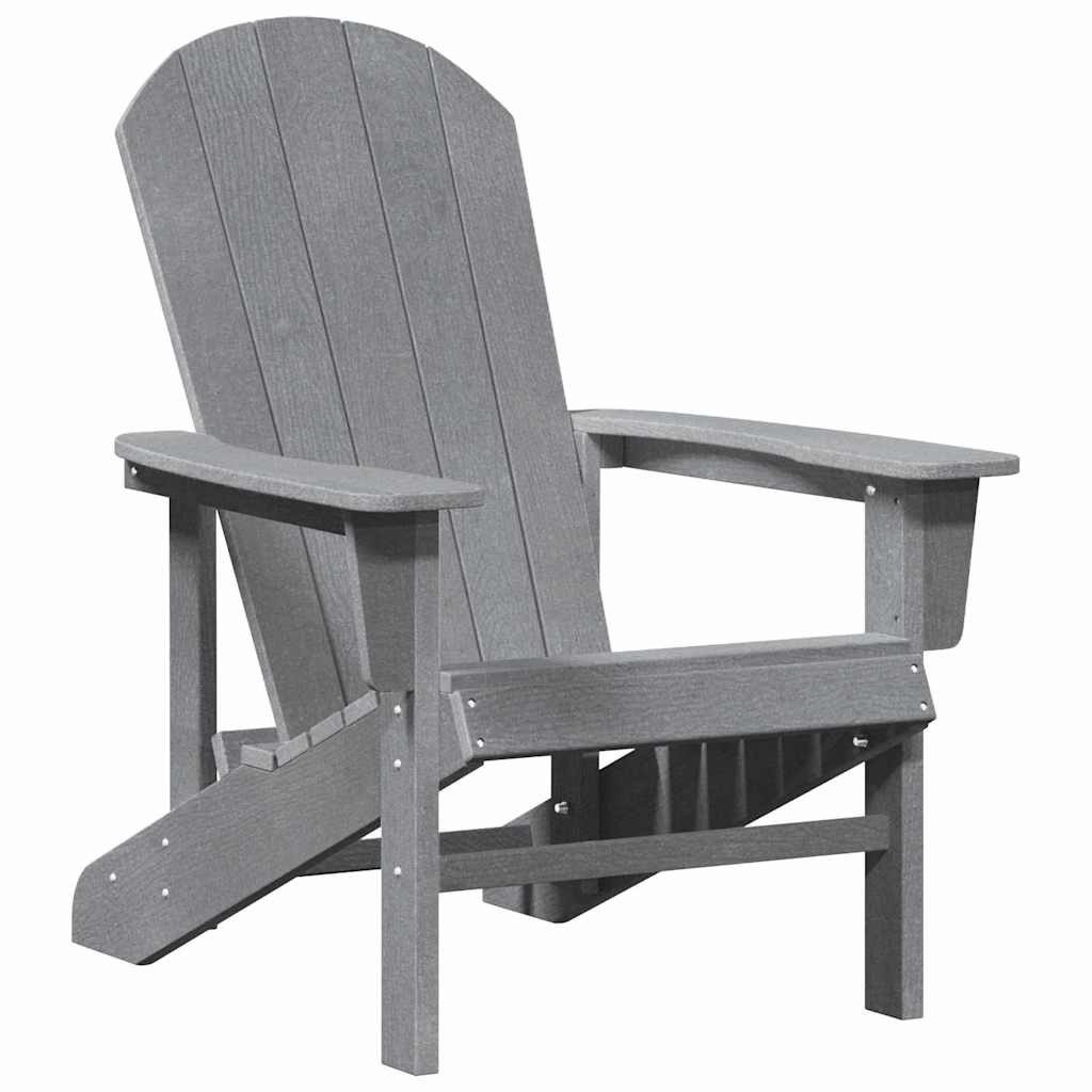 vidaXL Gartenstuhl Adirondack-Stuhl Hellgrau HDPE (1 St)