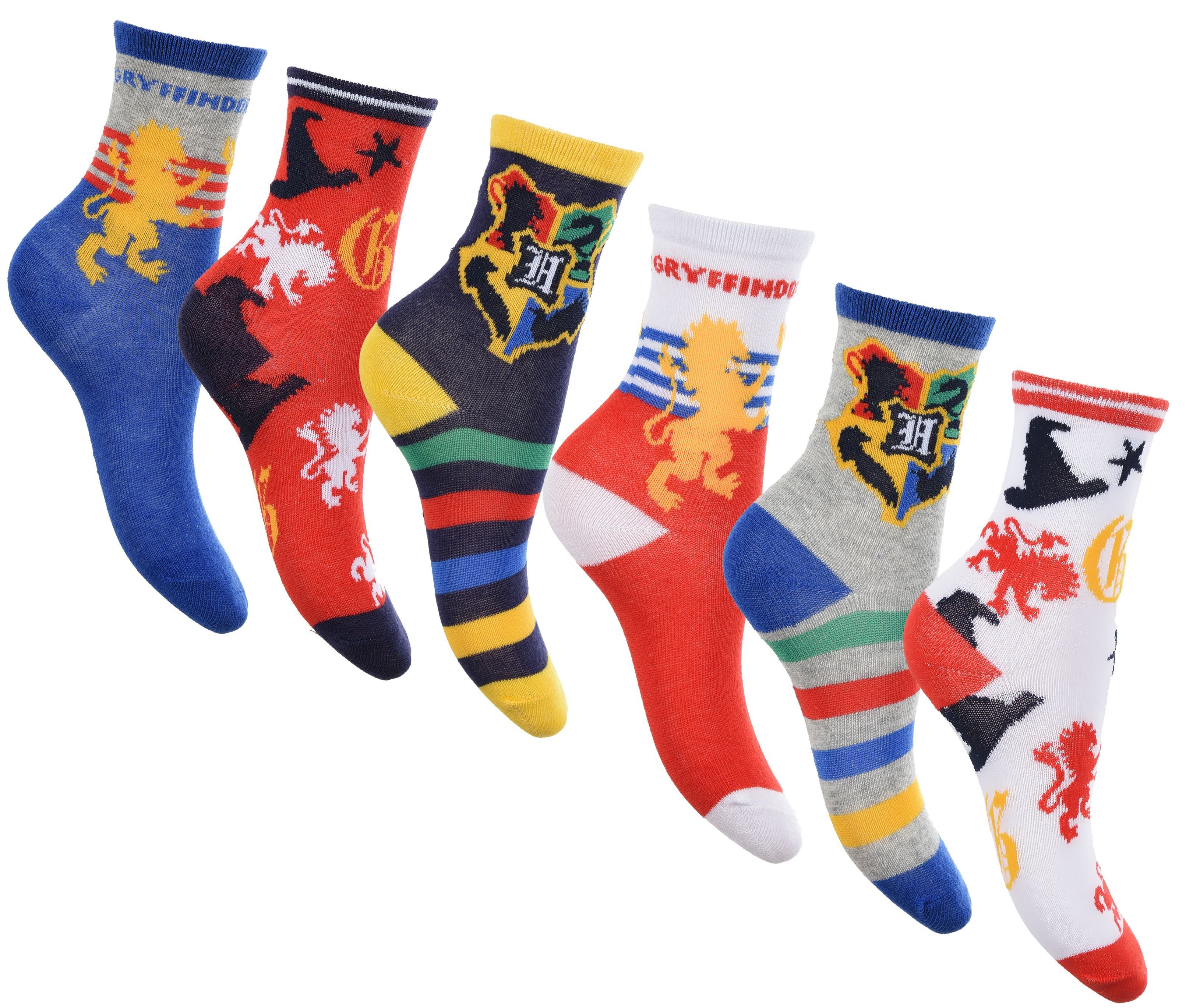 Harry Potter Feinsocken Harry Potter Носки Set 6 Paar Kindersocken Jungen und Mädchen Kniestrümpfe Gr. 23 24 25 26 27 28 29 30 31 32 33 34