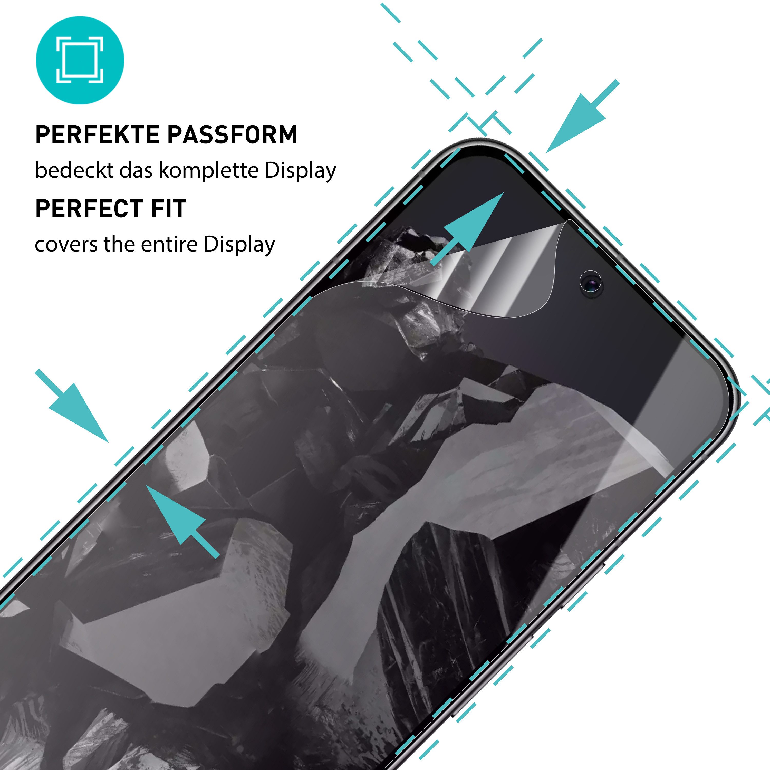 smartect Displayschutzfolie TPU Schutzfolie Klar für Google Pixel 9 Pro XL, Set, 2 Stück, (Display + Kamera) Panzerfolie Displayfolie