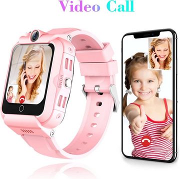 DDIOYIUR GPS, Kinder Intelligente Schrittzähler Smartwatch (1,54 Zoll, Andriod iOS), mit WiFi,SMS,Anruf, Sprach&Video Chat, Bluetooth,Wecker,Lehrplan