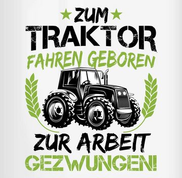 Shirtracer Tasse Zum Traktor fahren geboren - grün/schwarz, Keramik, Traktor