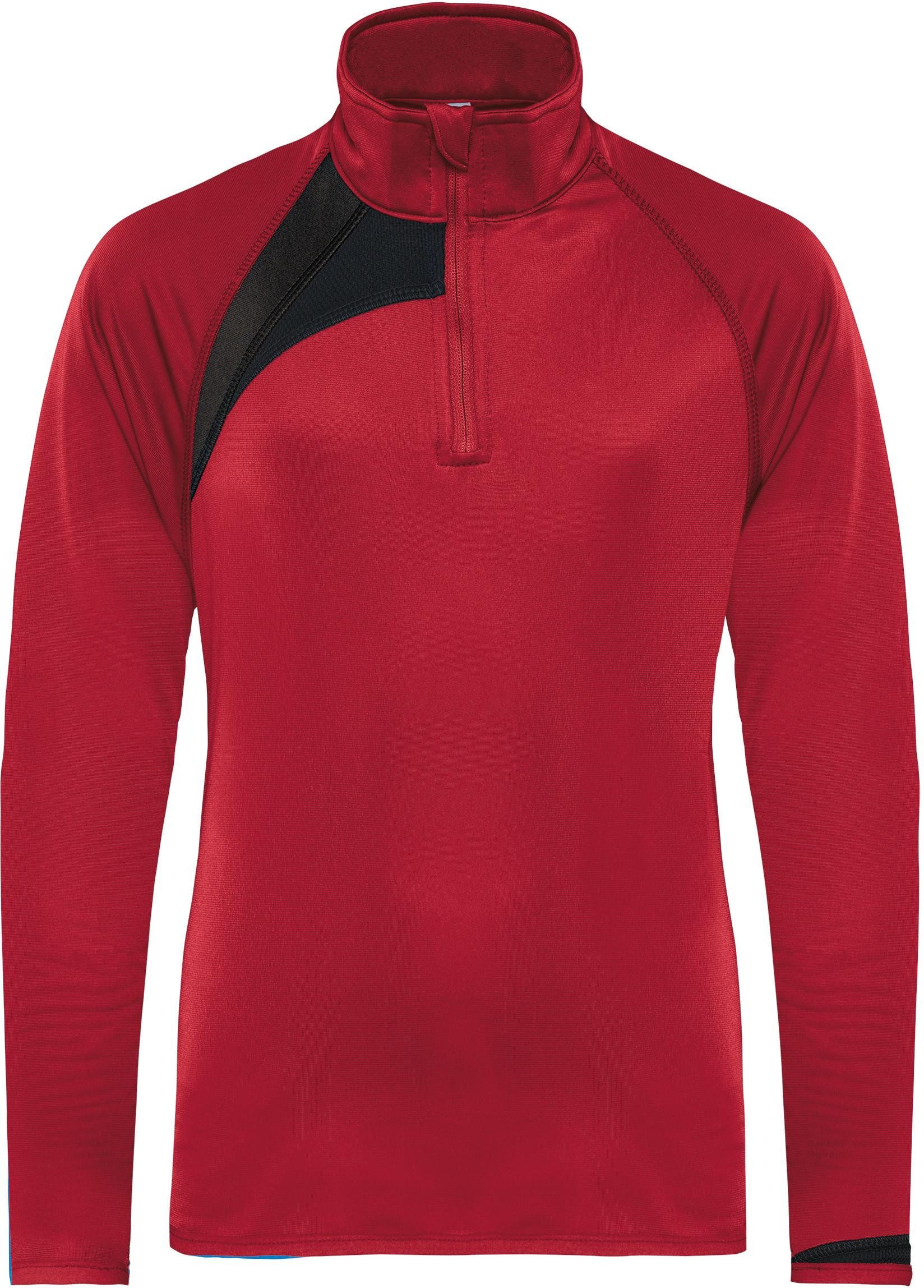 Langarmshirt Kinder Trainings-Sweatshirt mit 1/4 Reißverschluss