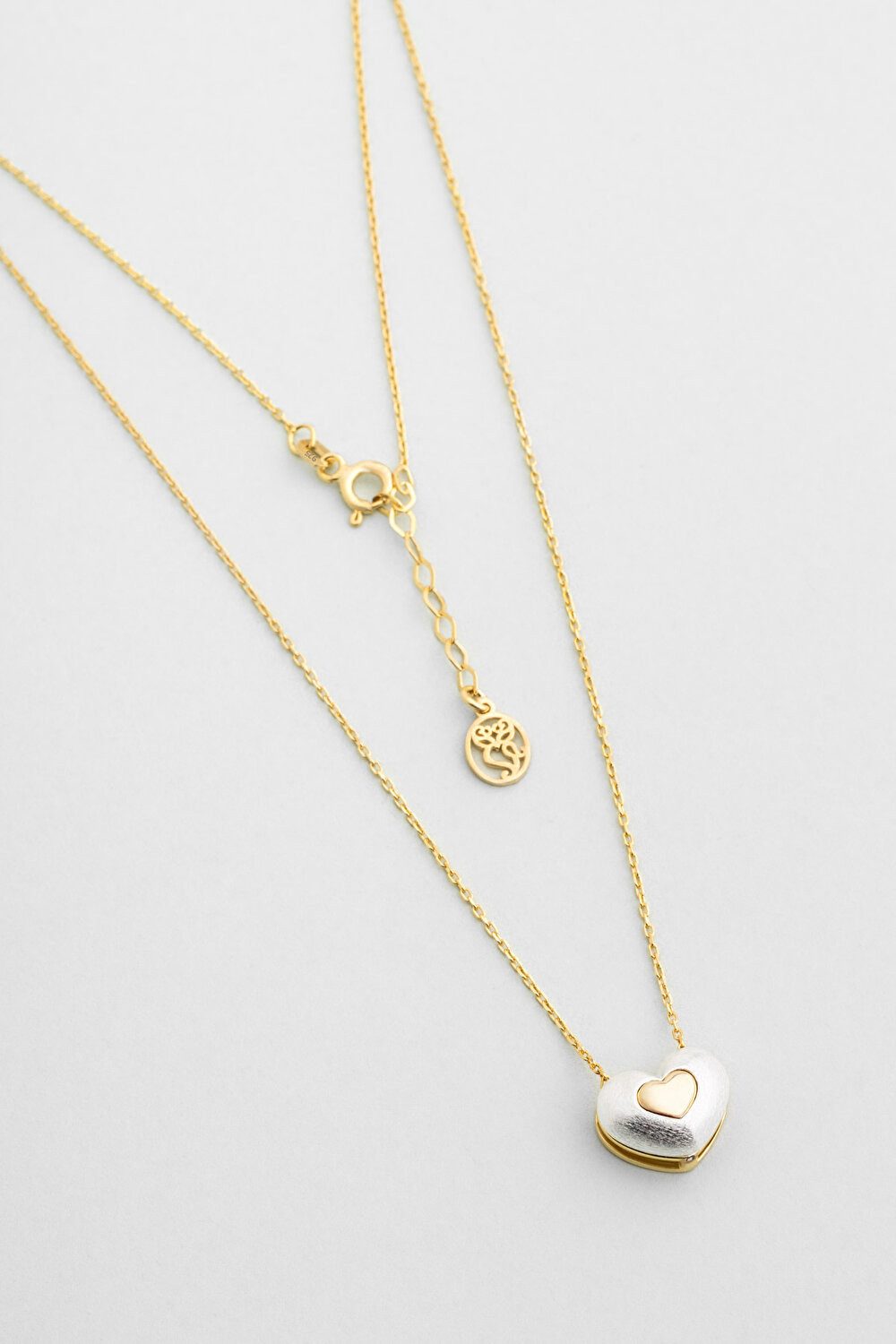 So CHIC... Kette mit Einhänger Amora 18K Gold & Silber 42cm Halskette