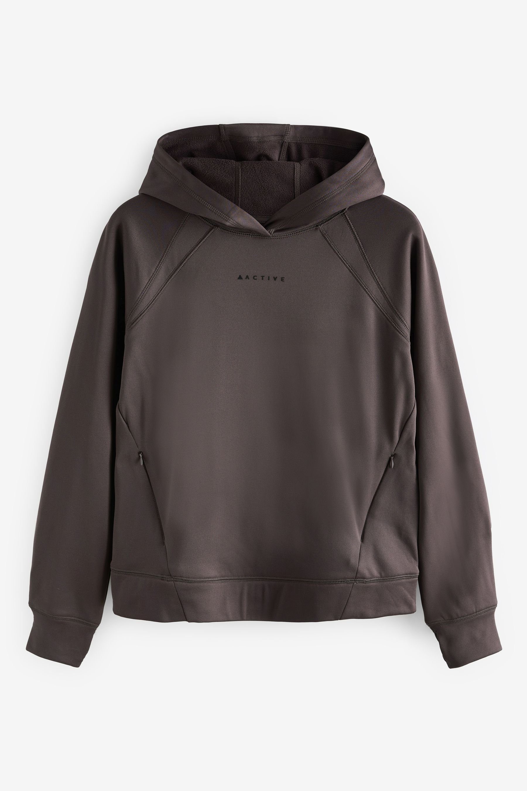 Elements mit Brown Chocolate Kapuzensweatshirt (1-tlg) Next Raisin Next Fleecefutter Outdoor-Hoodie