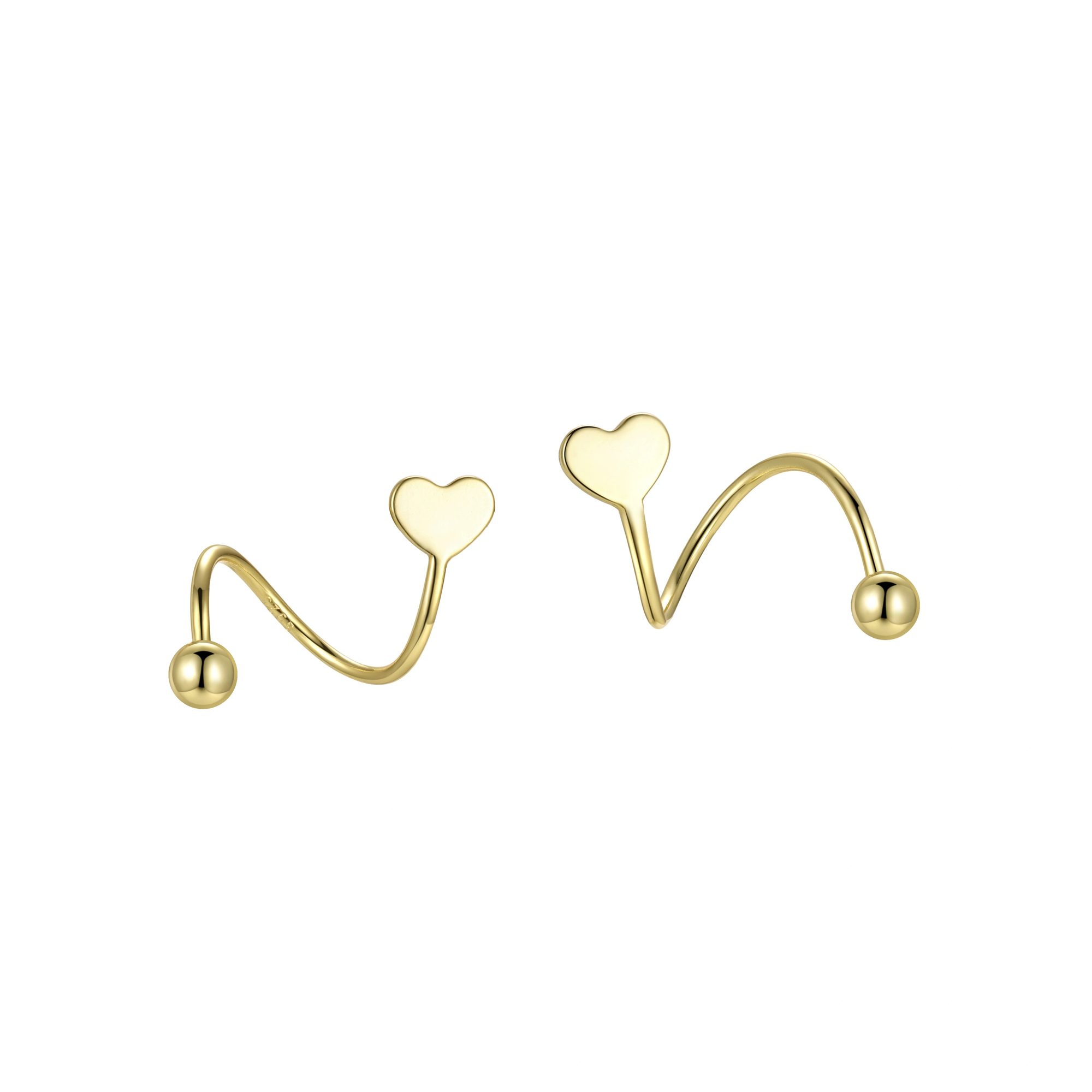Runde Perlé Paar Ohrstecker Spirale Durchzieher günstig online kaufen