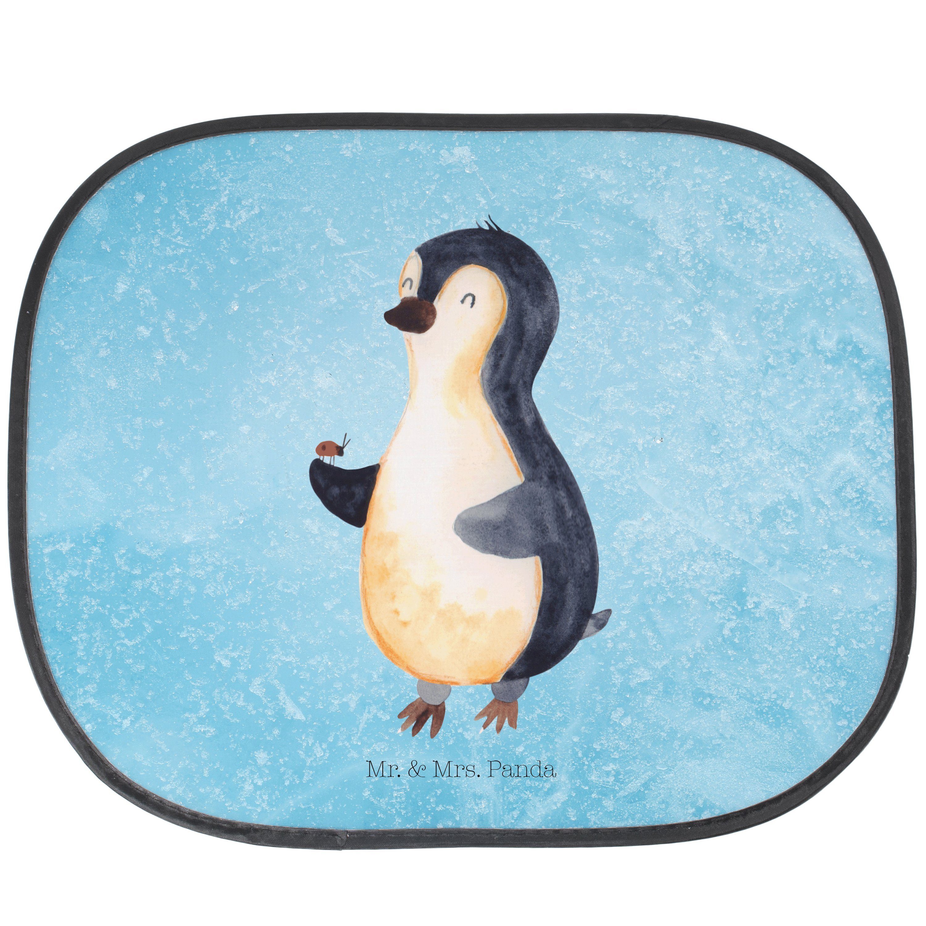 Sonnenschutz Pinguin Marienkäfer - Eisblau - Geschenk, Sonne, Sonnenblende, Sonne, Mr. & Mrs. Panda, Seidenmatt