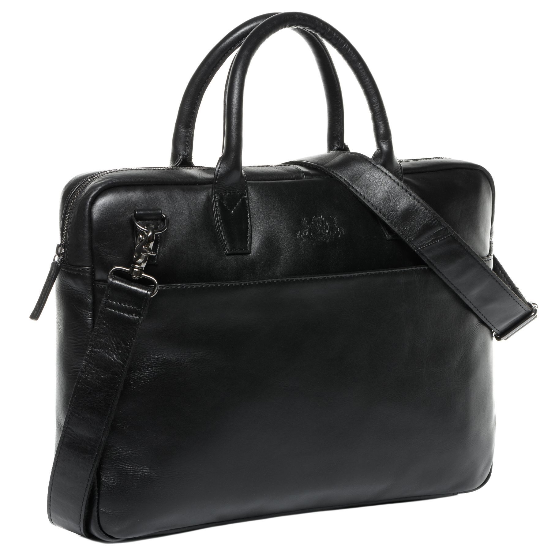 SID & VAIN Umhängetasche echt Leder Aktentasche 17 Zoll Laptop Fach schwarz (Echtleder Laptop Tasche BOSTON, Business Tasche Herren), Laptoptasche 17 Zoll Damen Herren, Arbeitstasche Umhängetasche schwarz