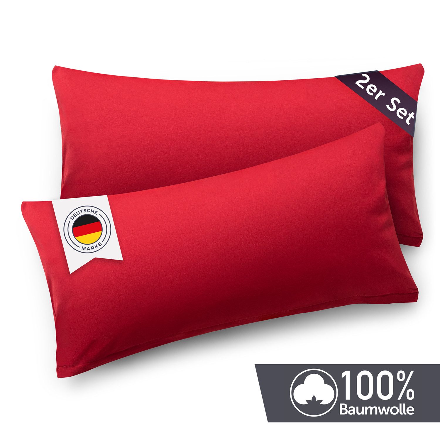 Blumtal Kissenbezug Premium Jersey 2er Set, Oeko-Tex Zertifiziert, (2 Stück günstig online kaufen