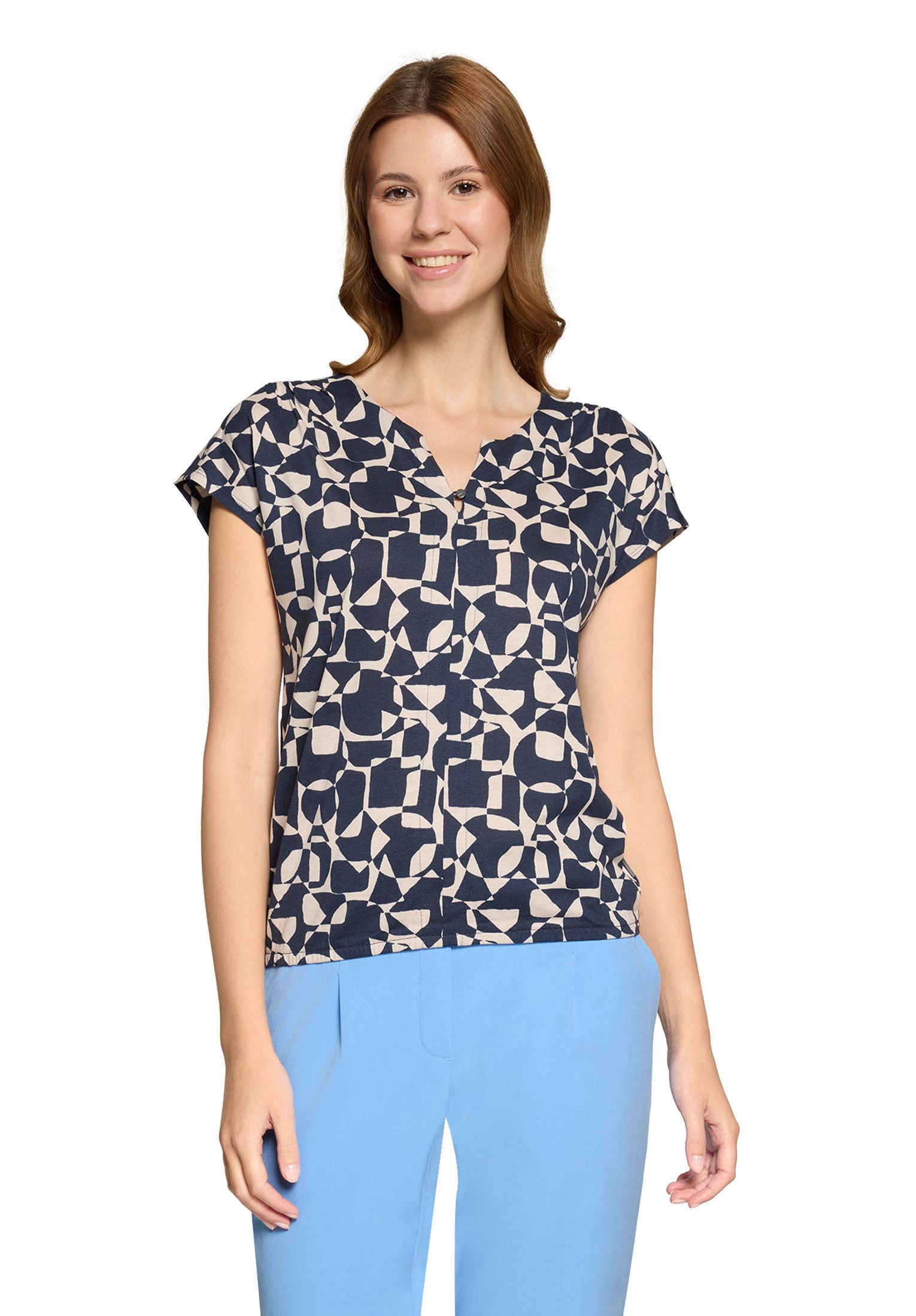 Betty&Co Kurzarmshirt Damen mit Gummizug (1-tlg) günstig online kaufen