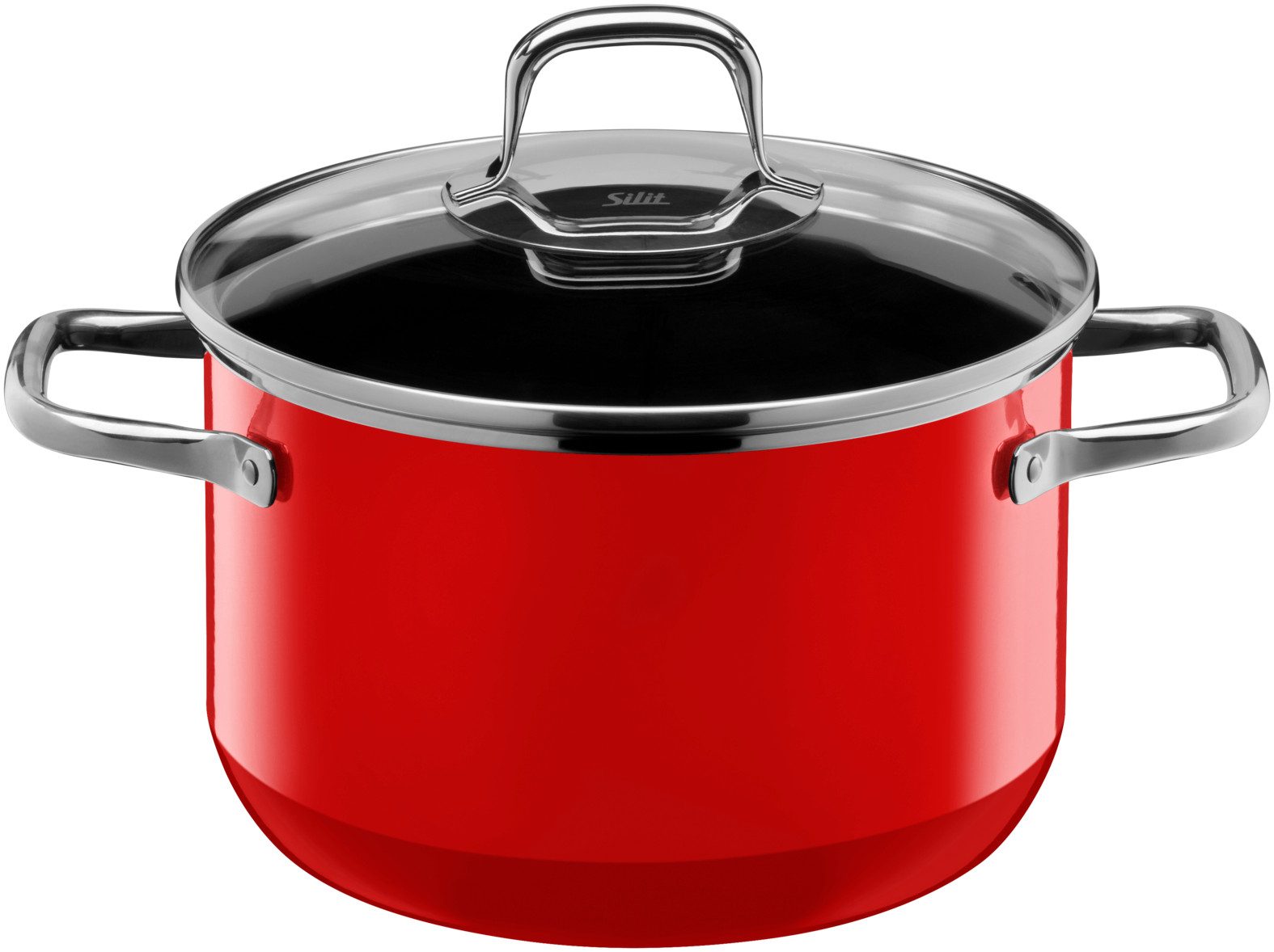 Silit Topf-Set Silit Silargan® Elegance Topf-Set, 4-teilig, Red, Silargan Funktionskeramik (Kochtopf Set, mit Glasdeckel), Made in Germany