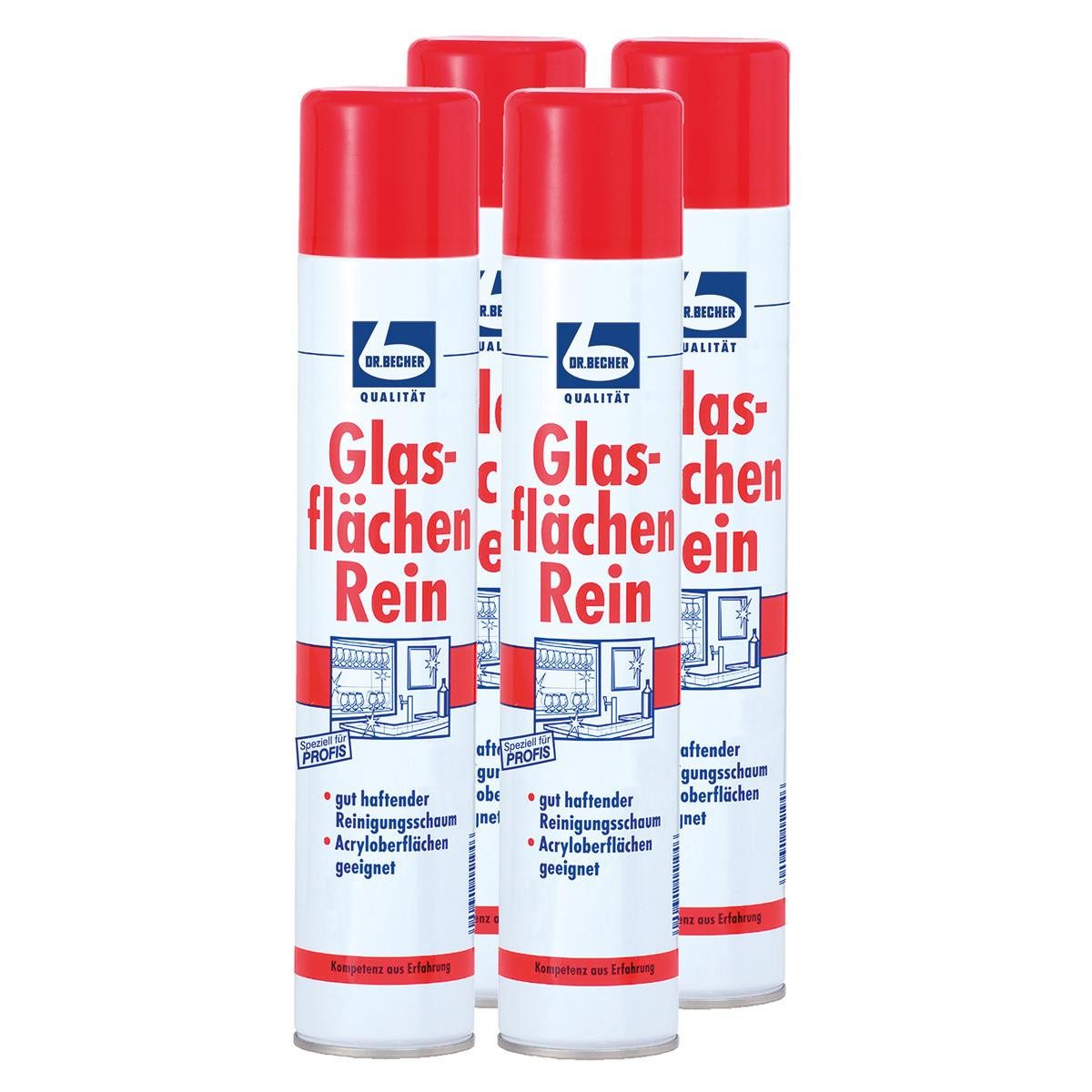 Dr. Becher Dr. Becher Glasflächen Reiniger 500ml Fensterreiniger (4er Pack) Стеклоочиститель