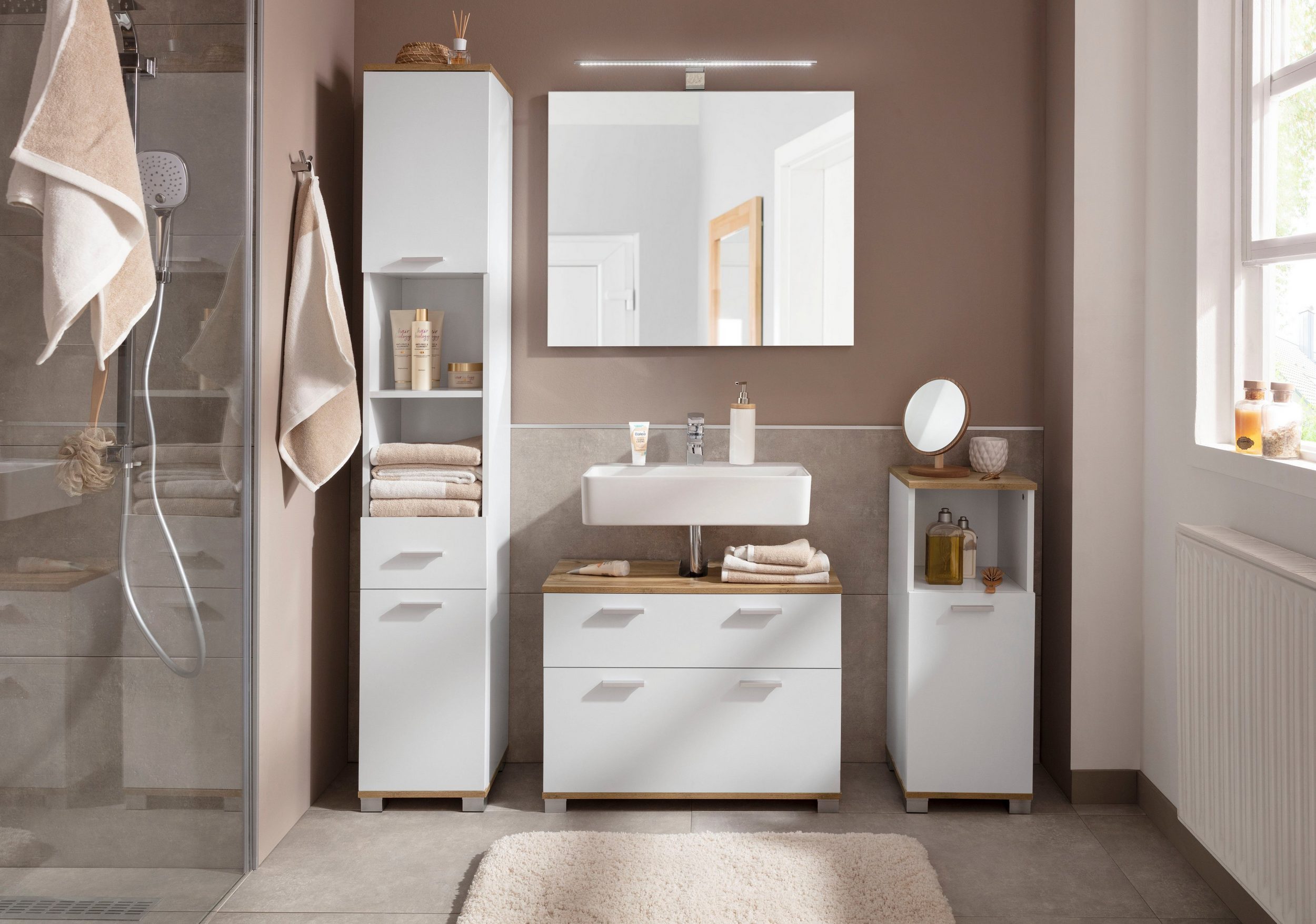 loft24 Waschbeckenunterschrank Badia Badezimmerschrank, Badmöbel, 1 günstig online kaufen