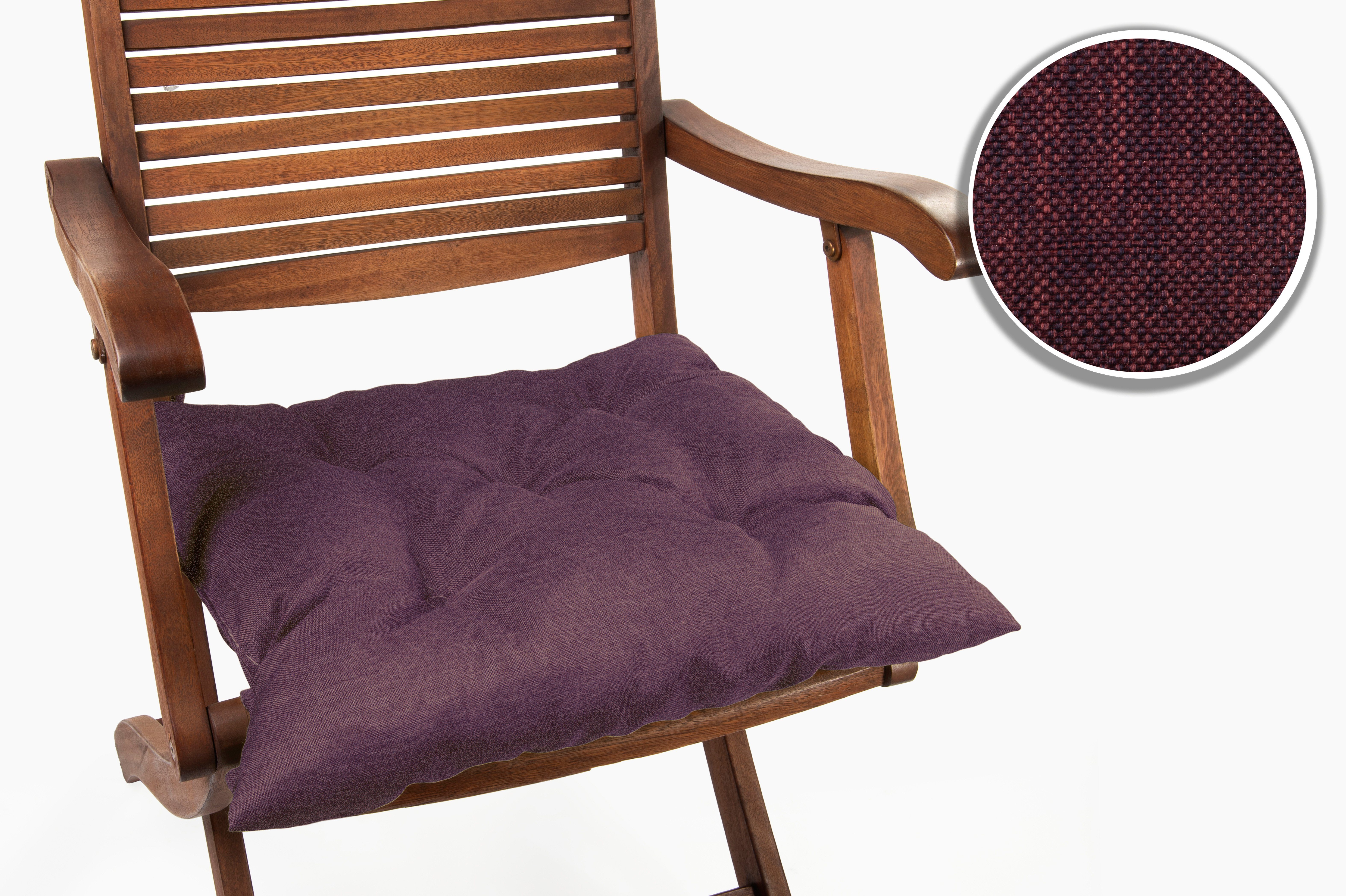 sunnypillow Bankauflage Bankauflage Stuhlkissen viele Farben und Größen zur Auswahl, 40 x 40 cm violett