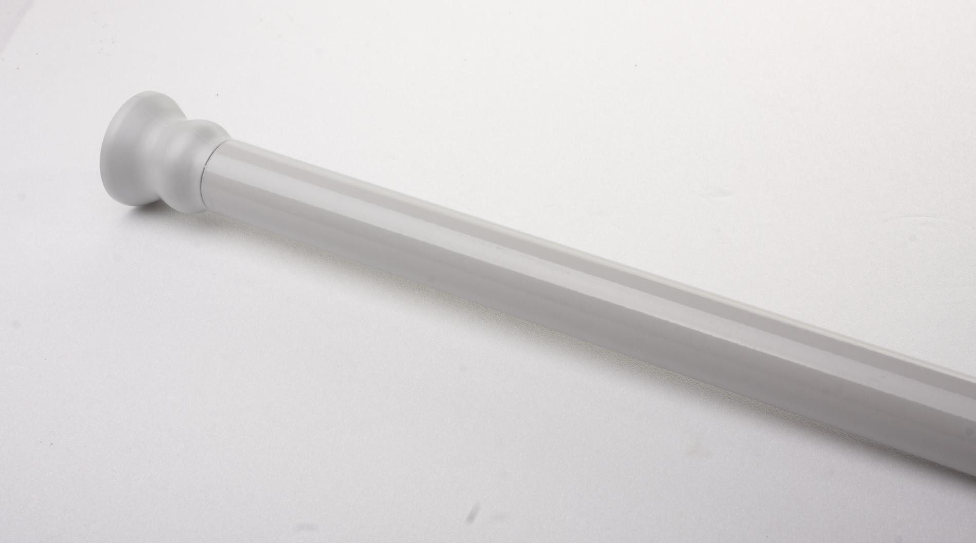 Ridder Duschvorhangstange Duschstange ohne Bohren 'Wien' Ø 25 mmschwarz, Aluminium, Kunststoff