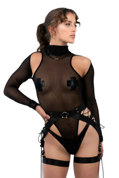 Naughty Thoughts Body Naughty Thoughts XXX Rated See Through Bodysuit Schwarz M