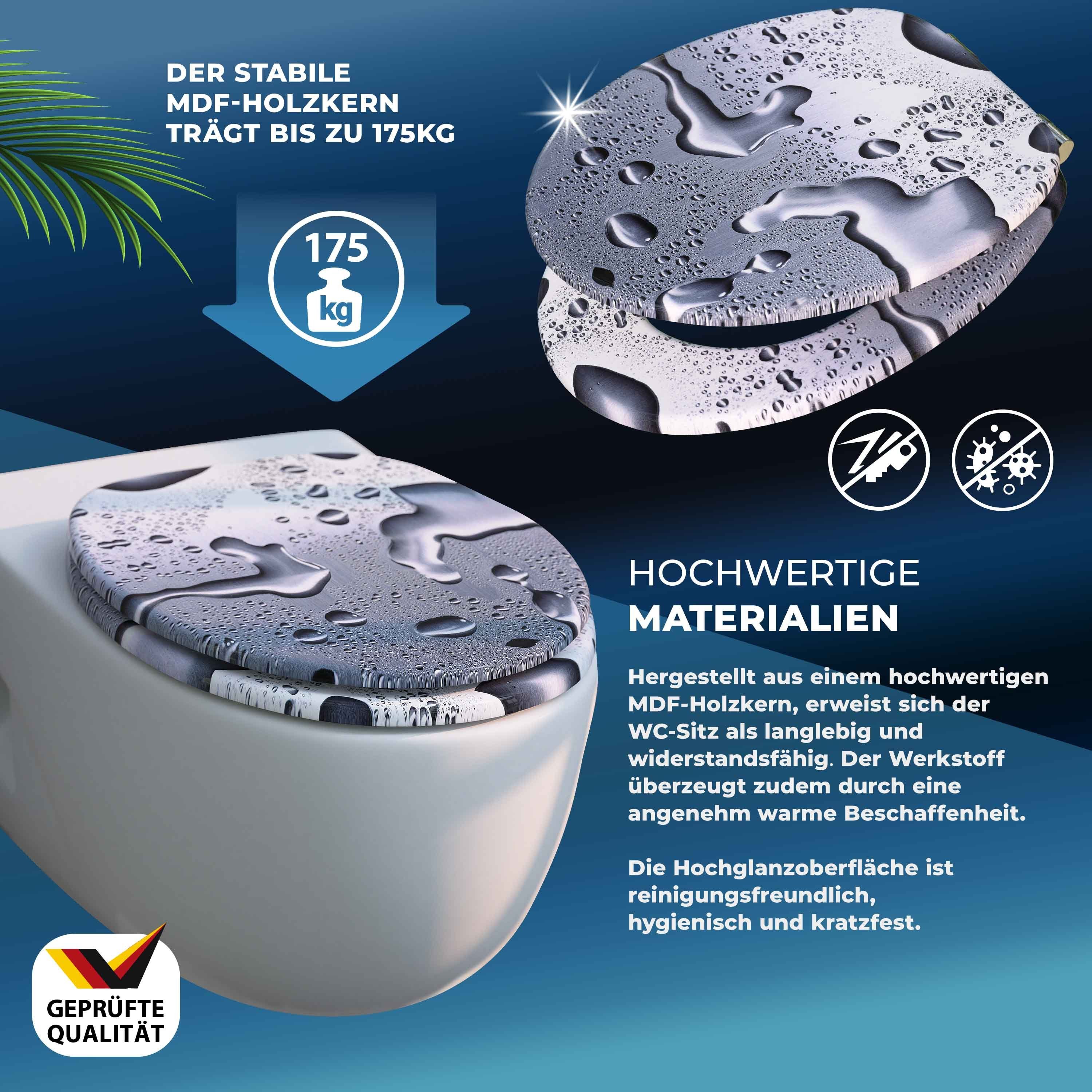 Casaria WC-Sitz, Doppelte Absenkautomatik MDF Holz günstig online kaufen
