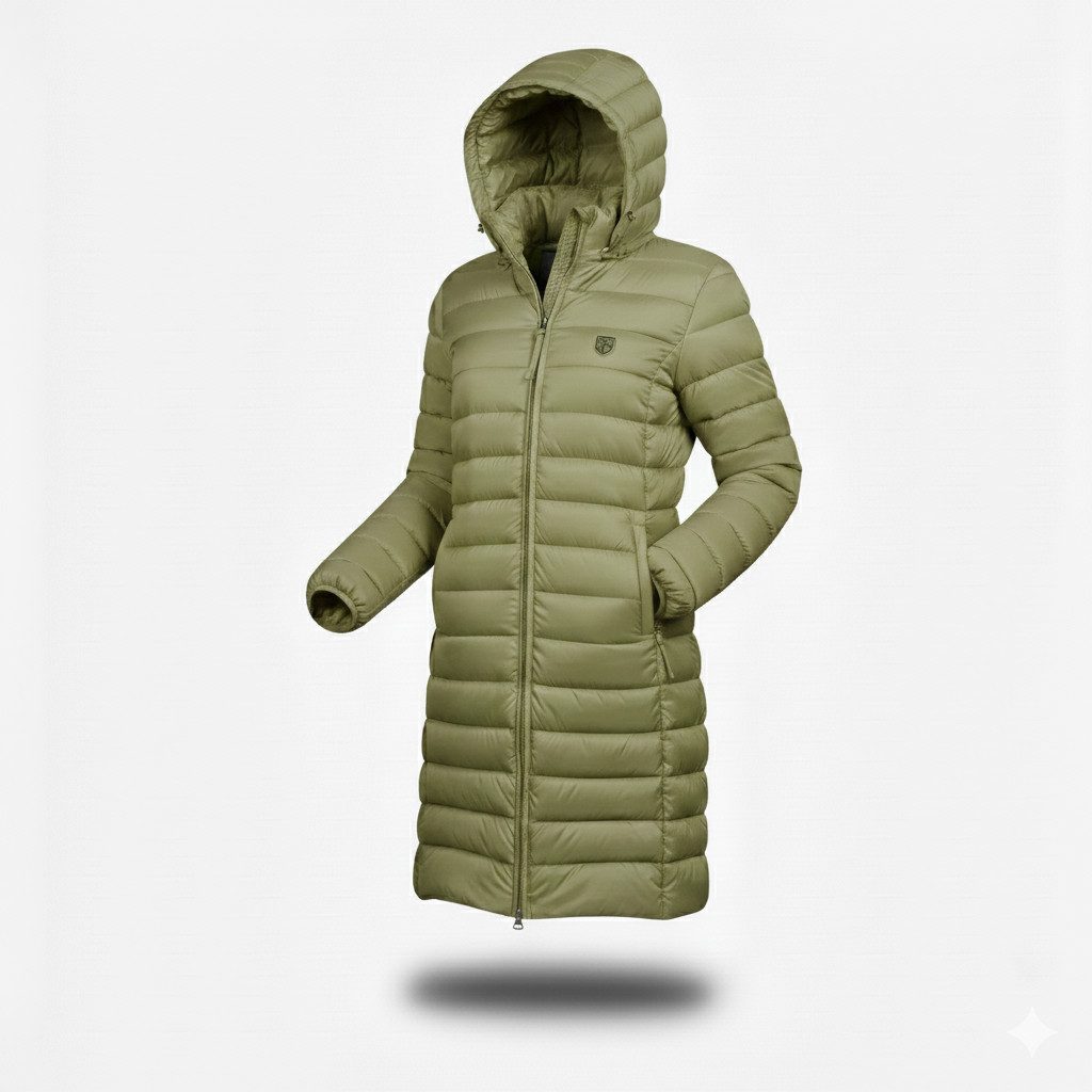 Geographical Norway Steppmantel Hochwertige Outdoorjacke ATIKOTAL HOOD LONG (1-tlg)