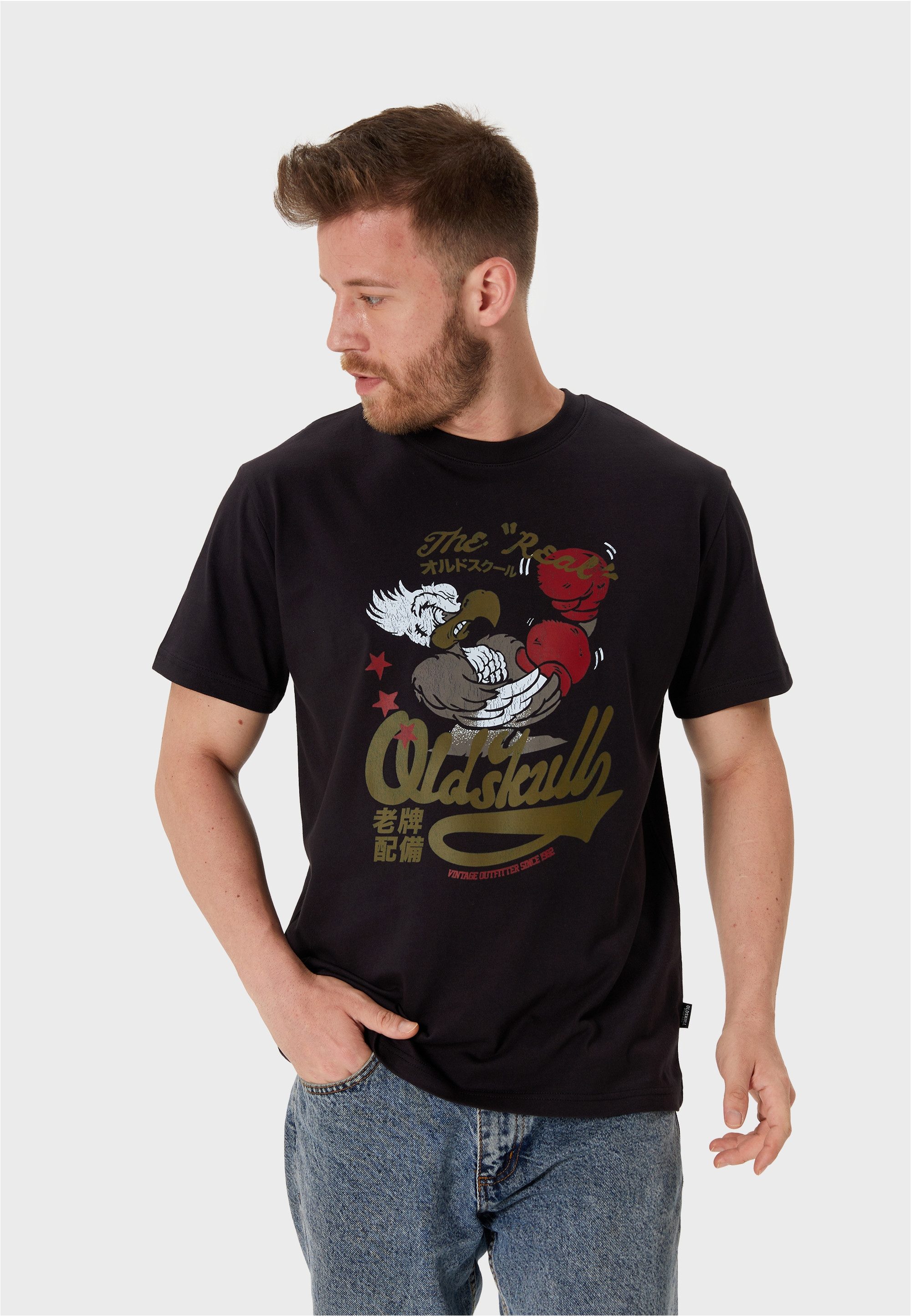 Oldskull T-Shirt Retro Boxing Vintage Logo Graphic (1-tlg) mit angesagtem Print im Comic-Stil