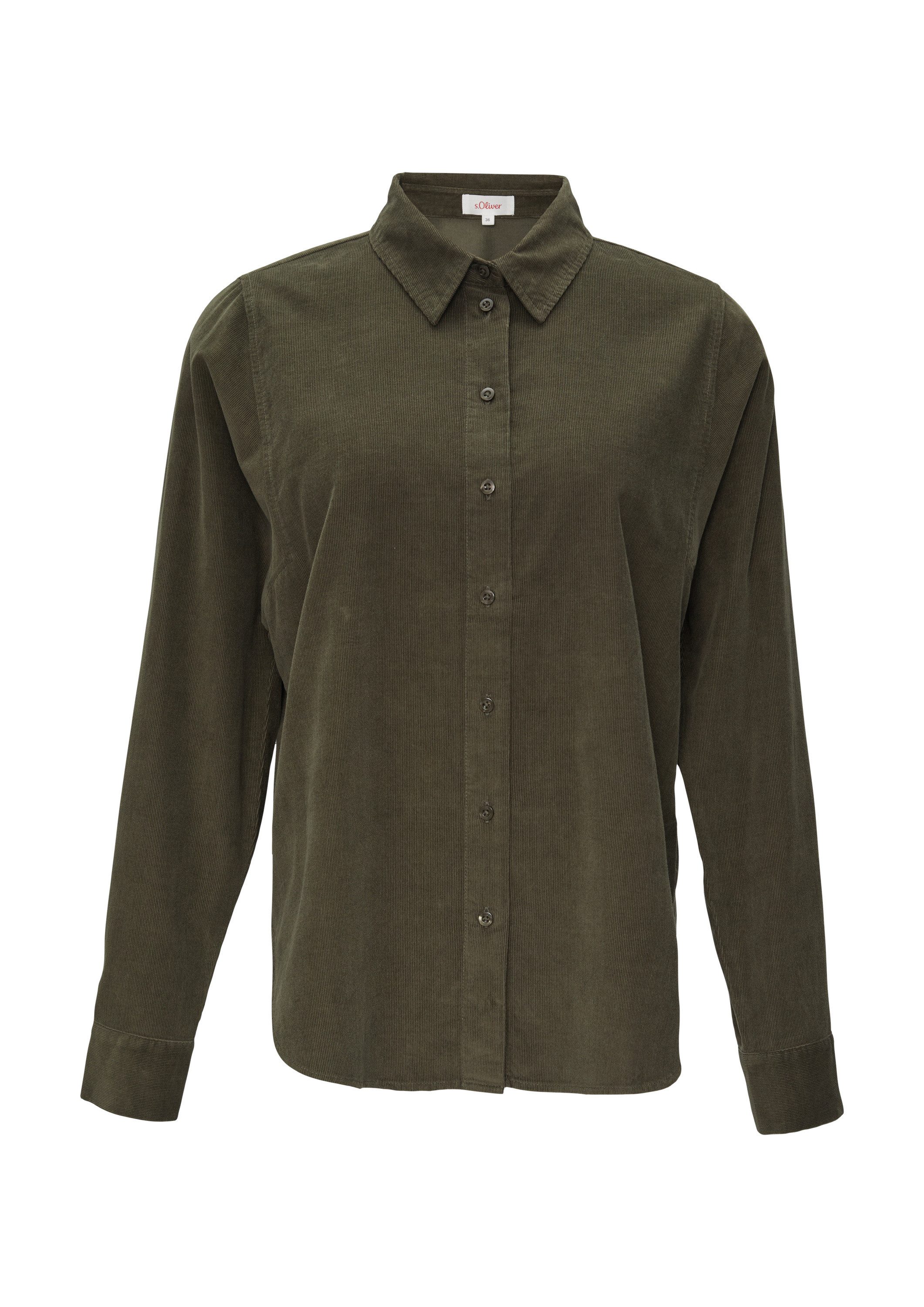 s.Oliver Langarmbluse Bluse Cordbluse im Relaxed günstig online kaufen