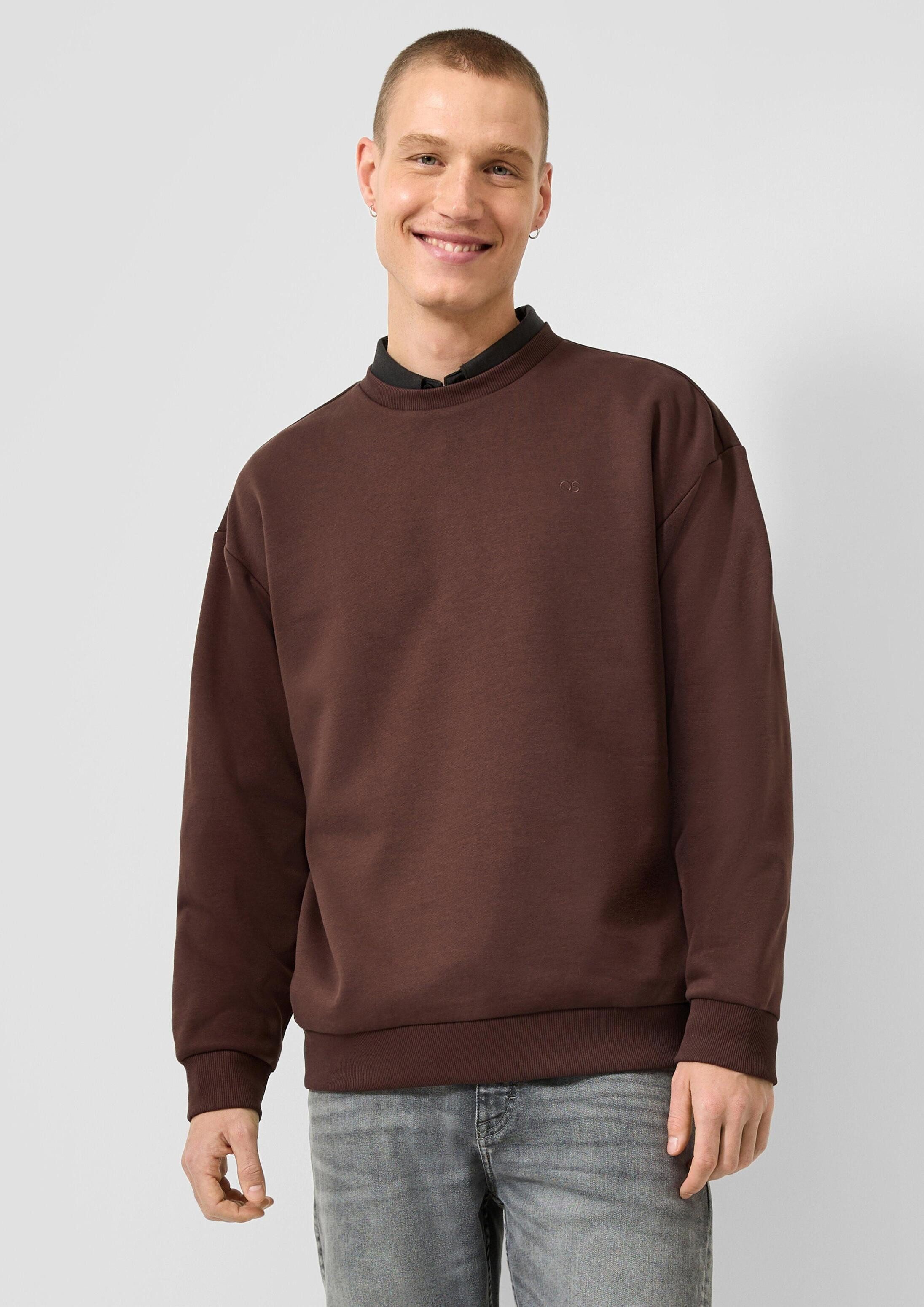 QS Sweatshirt Sweatshirt Sweatshirt mit Logo-Stickerei
