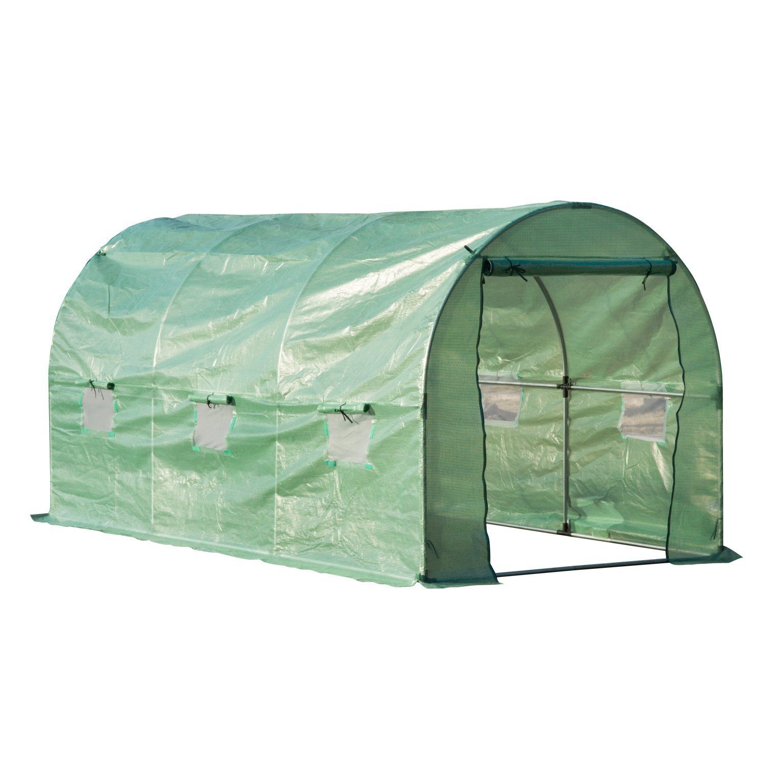 Outsunny Foliengewächshaus Tomatenhaus mit Fenster grün | Rabatt: 45%