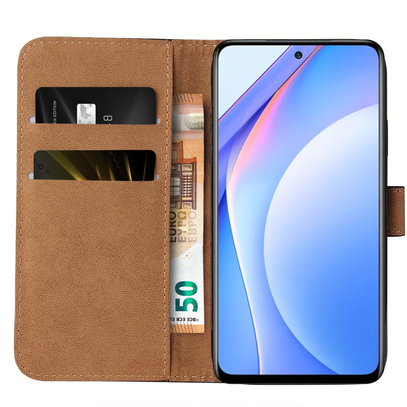 Tec-Expert Handyhülle Klapp Hülle für Xiaomi Mi 10T Lite 6.67 Zoll, 6.67, Flip Case für Xiaomi Mi 10T Lite