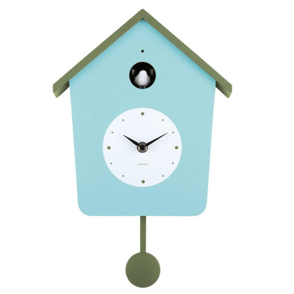 Karlsson Uhr Kuckucksuhr Wall Clock Cuckoo Light Blau Grün günstig online kaufen