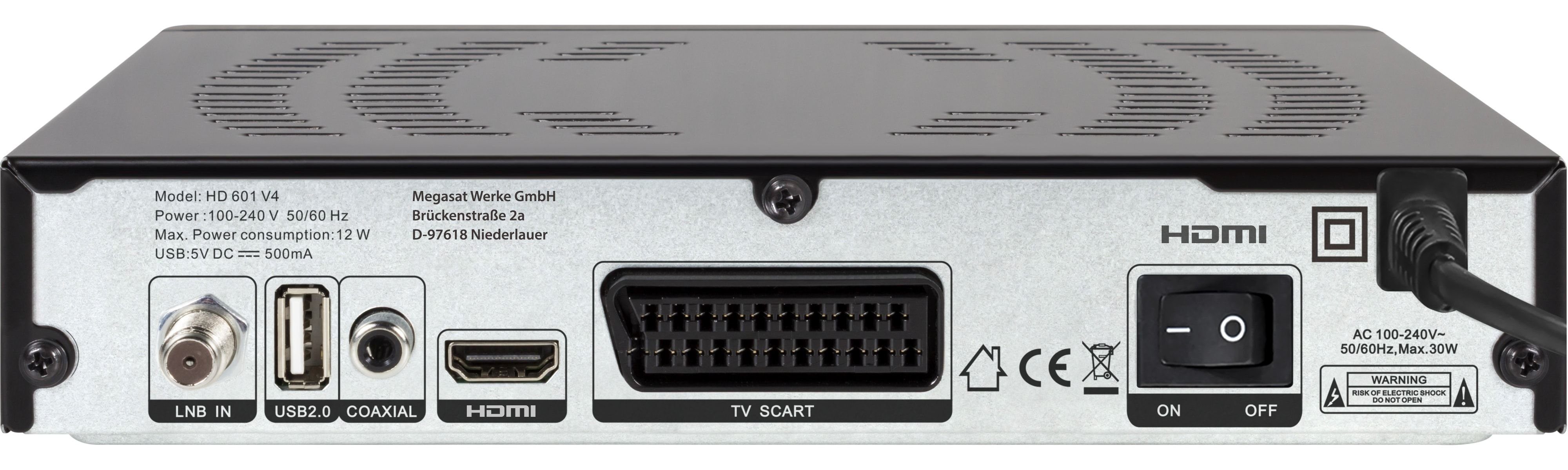 Megasat MEGASAT SAT-Receiver 601 Full HD DVB-S2, V4, HD Satellitenreceiver