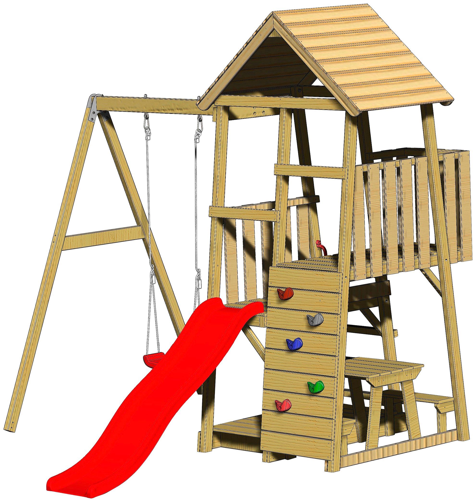 Wendi Toys Spielturm Wendi Toys Gorilla, cm BxTxH: 270x290x270