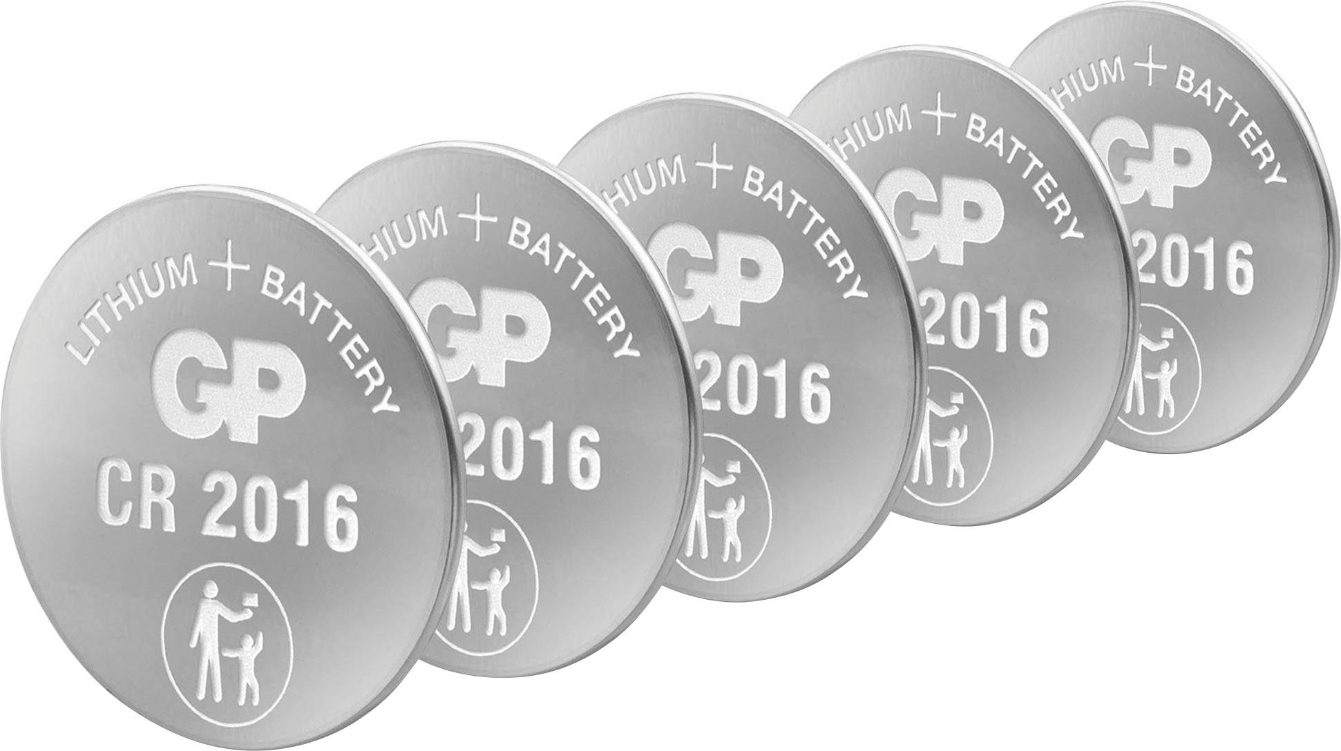 GP Batteries 5er Pack CR2016 Lithium Knopfzelle, CR2016 (3 V, 5 St)