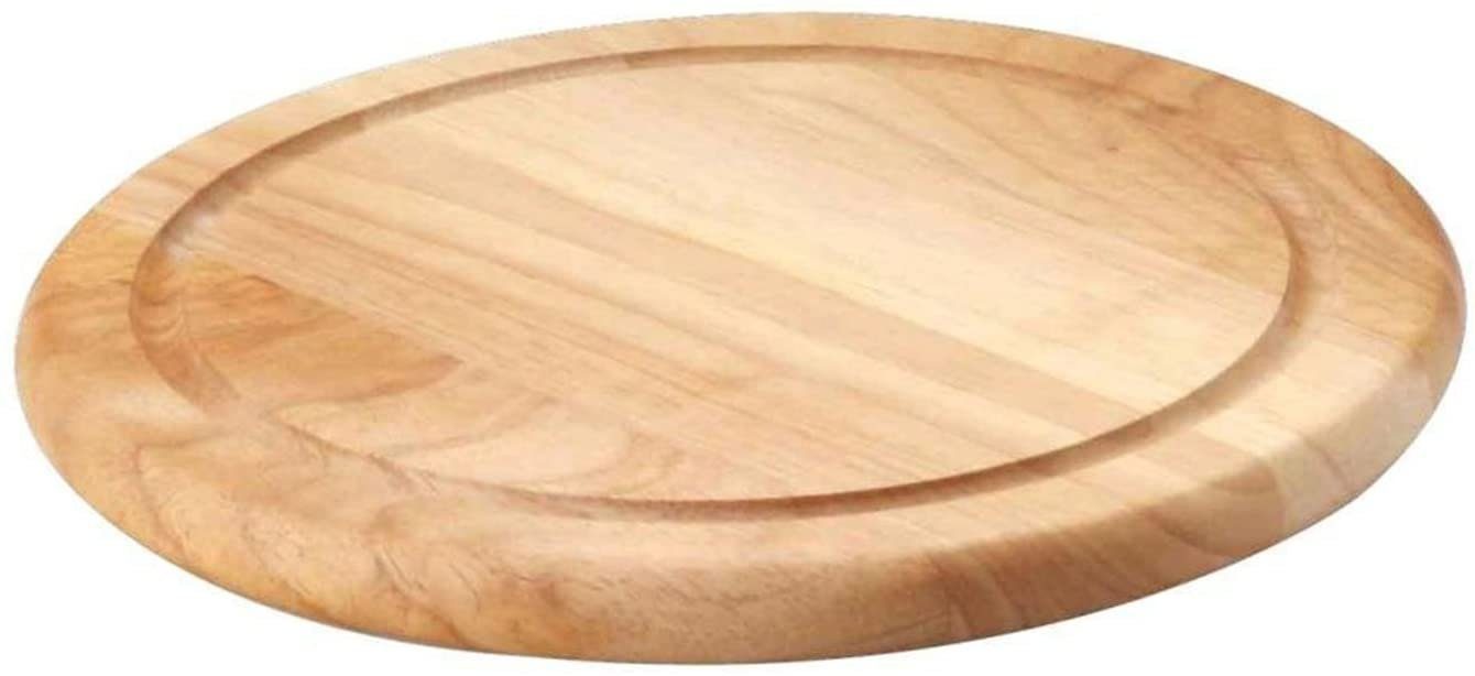 Continenta Brotschneidebrett Continenta, Steakteller rund, Gummibaumholz 30 x 1,8 cm, Gummibaumholz, (1-St)