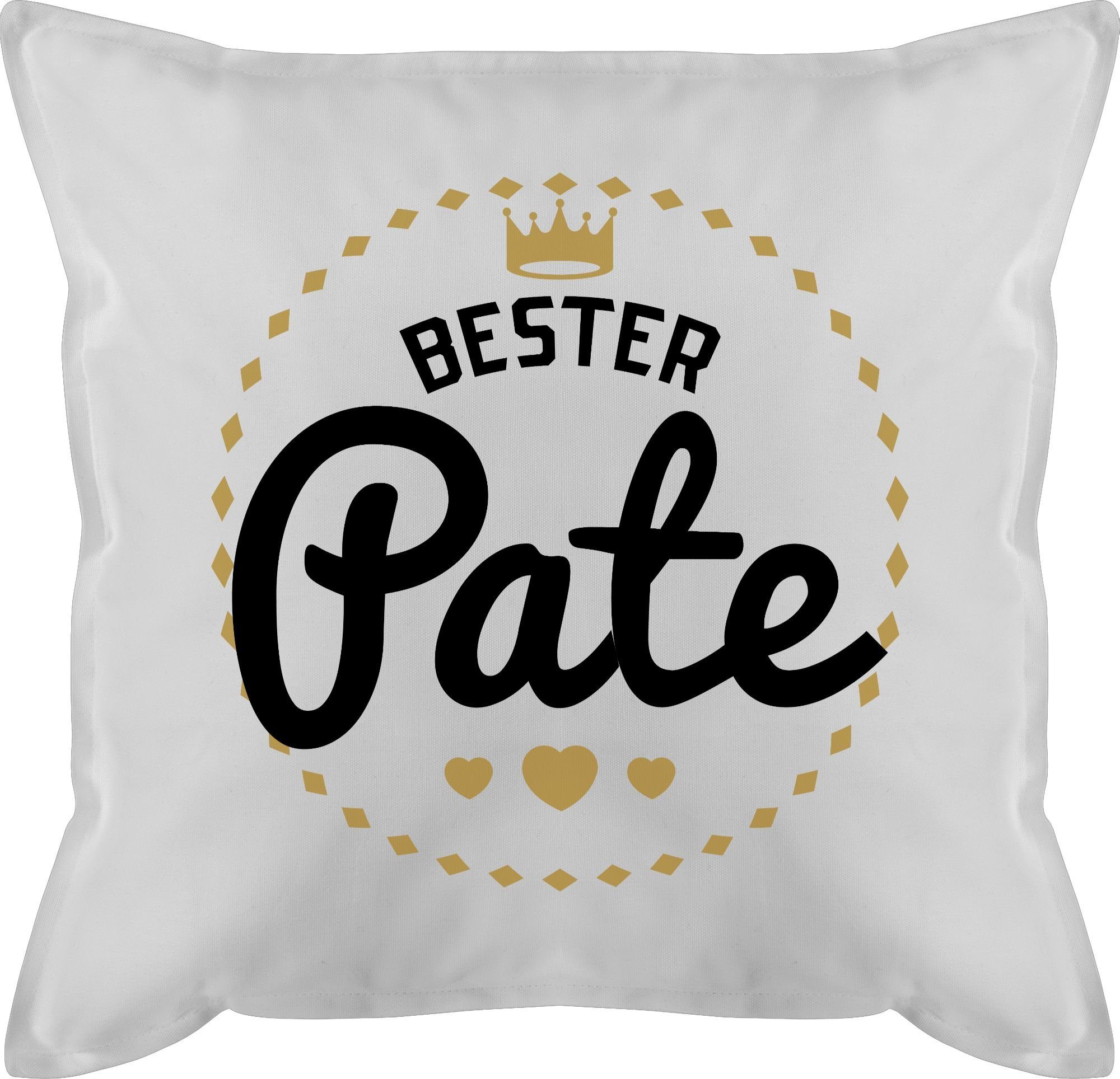 Shirtracer Dekokissen »Bester Pate Patenonkel Kissen Bedrucktes Kissen mit Füllung