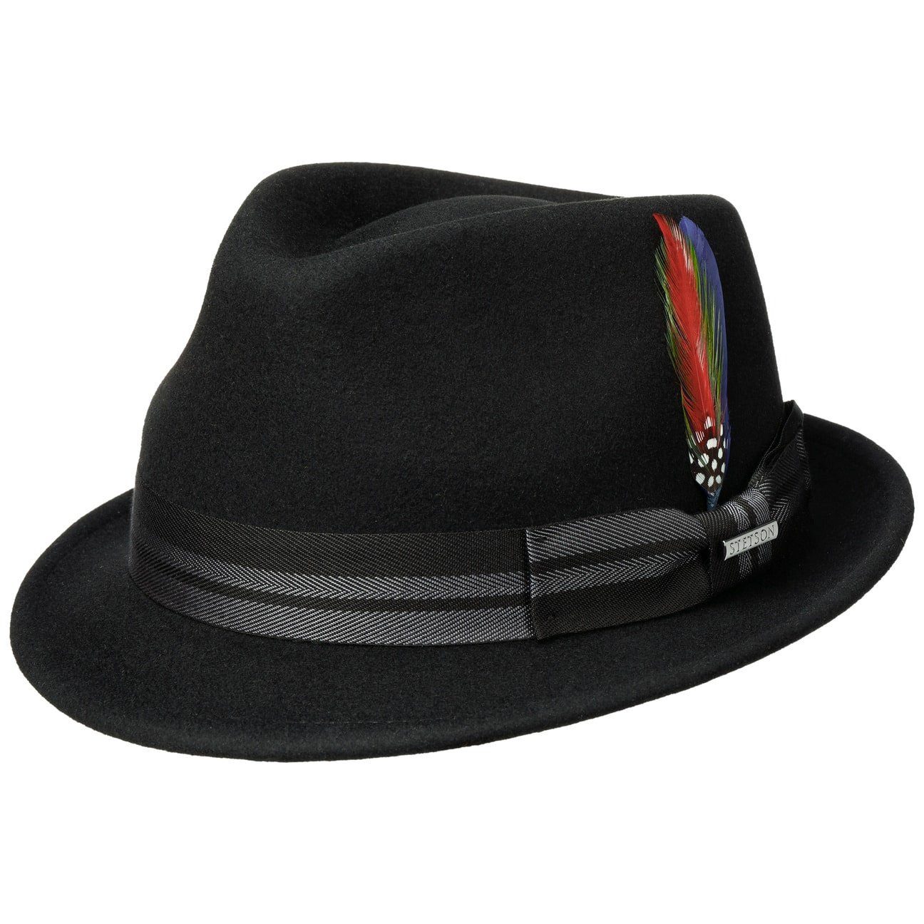 Stetson Trilby (1-St) Wollfilzhut mit Ripsband