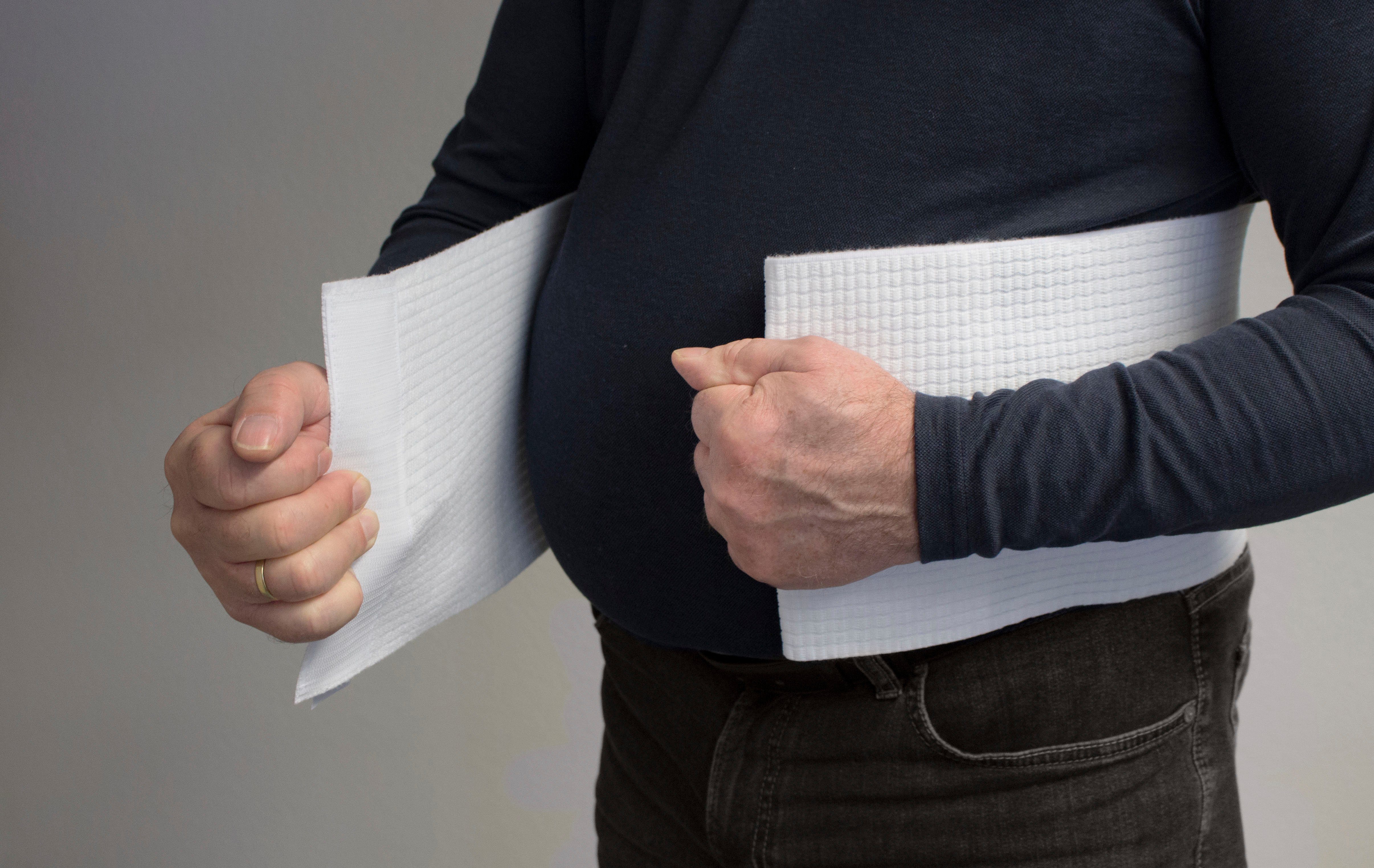 Hydas Stützbandage XXL Bauch- und Rückenstützgürtel mit Outlast®, Unterstützt u.a. bei Muskelschwäche, Bandscheibenbeschwerden uvm.
