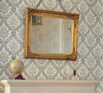 living walls Vliestapete Designbook, Barock, Floral Tapete Ornament Creme Grau Metallic