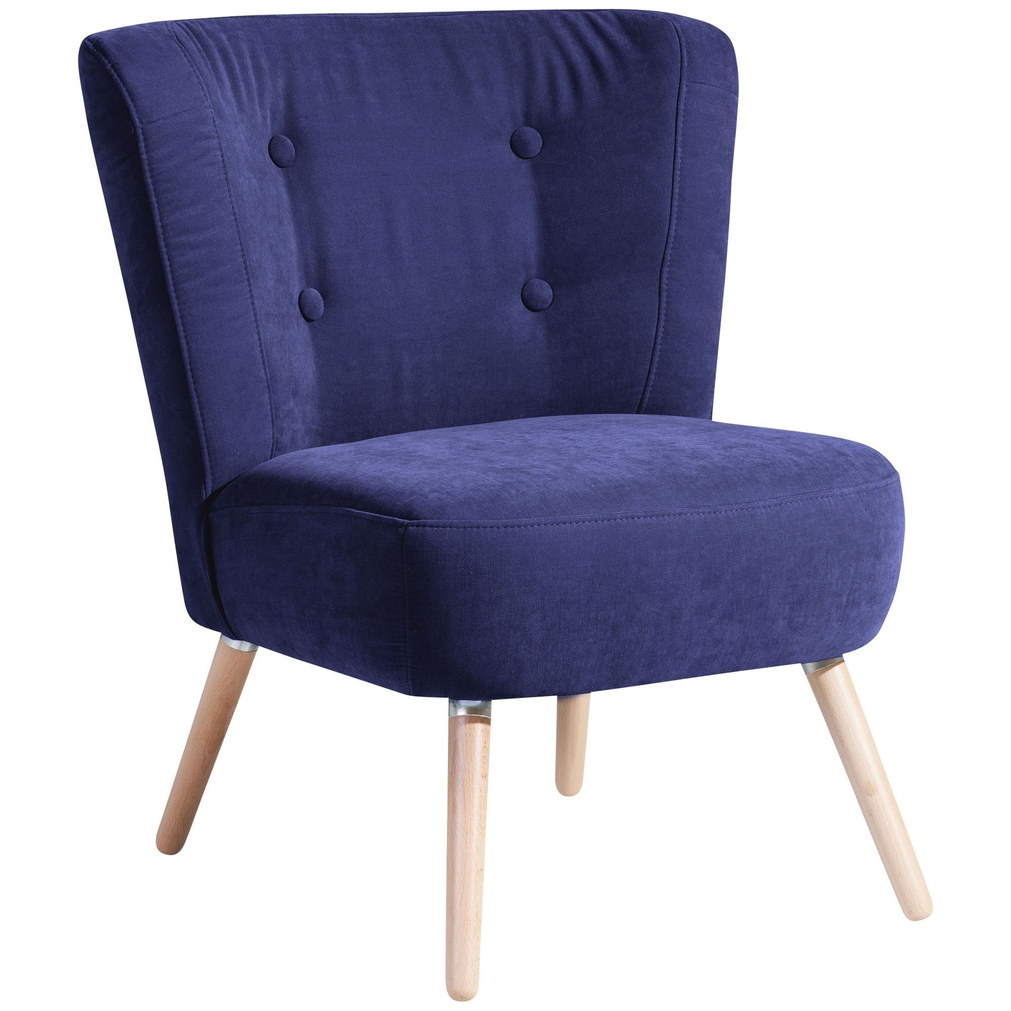Sitz Bezug natur 1-St), Veloursstoff inkl. Versand, 22384 Sessel Kostenlosem Kassi verarbeitet,bequemer Sessel Buche 58 hochwertig / Kessel blau aufm (Sparpreis